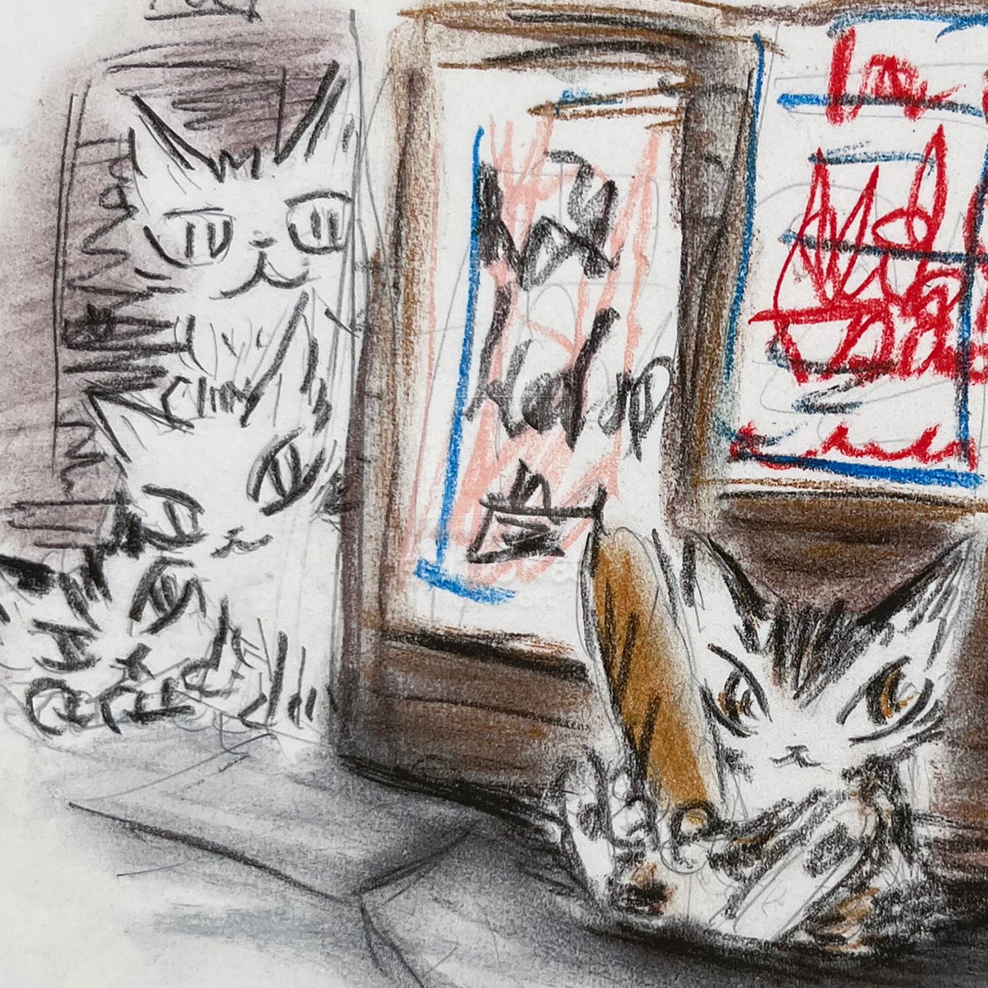 猫のダヤン 88グラフ「コンテ・フランスパン」/池田あきこ(直筆サイン入り/限定200枚) 88グラフ Edition88