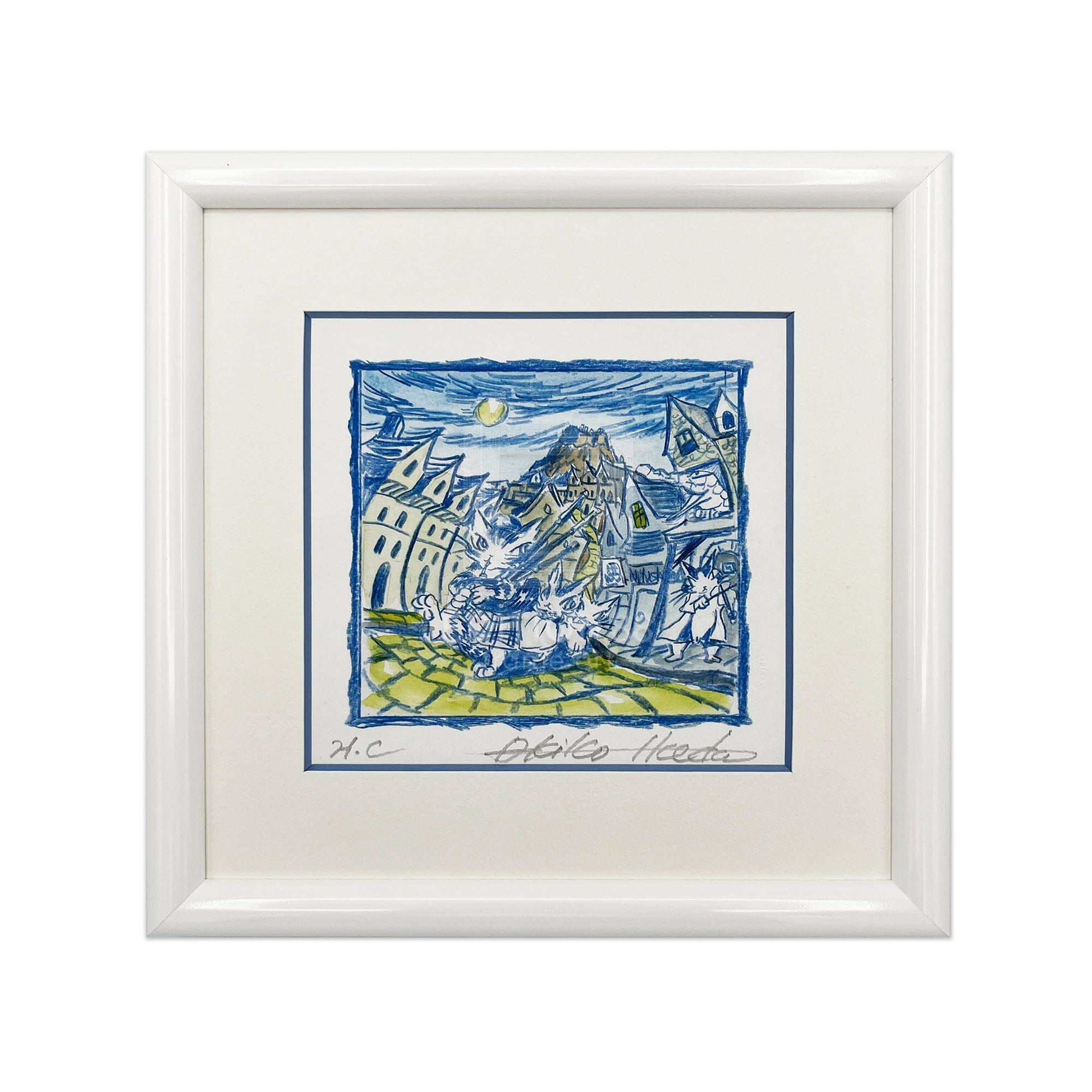 猫のダヤン 88グラフ「エジンバラの夜の行進」/池田あきこ(直筆サイン入り/限定200枚) 88グラフ Edition88