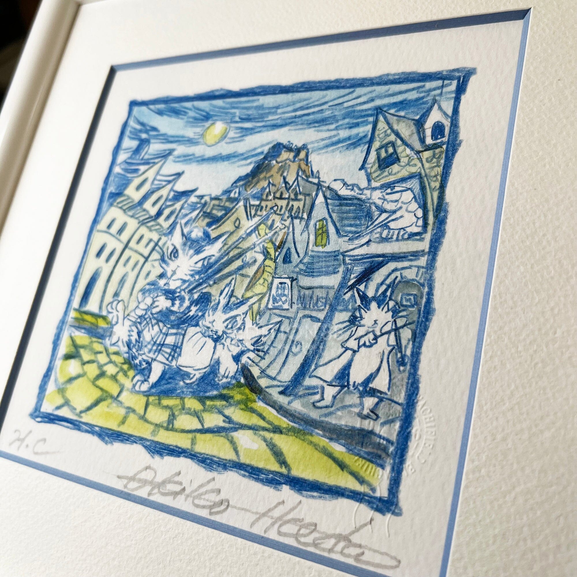 猫のダヤン 88グラフ「エジンバラの夜の行進」/池田あきこ(直筆サイン入り/限定200枚) 88グラフ Edition88