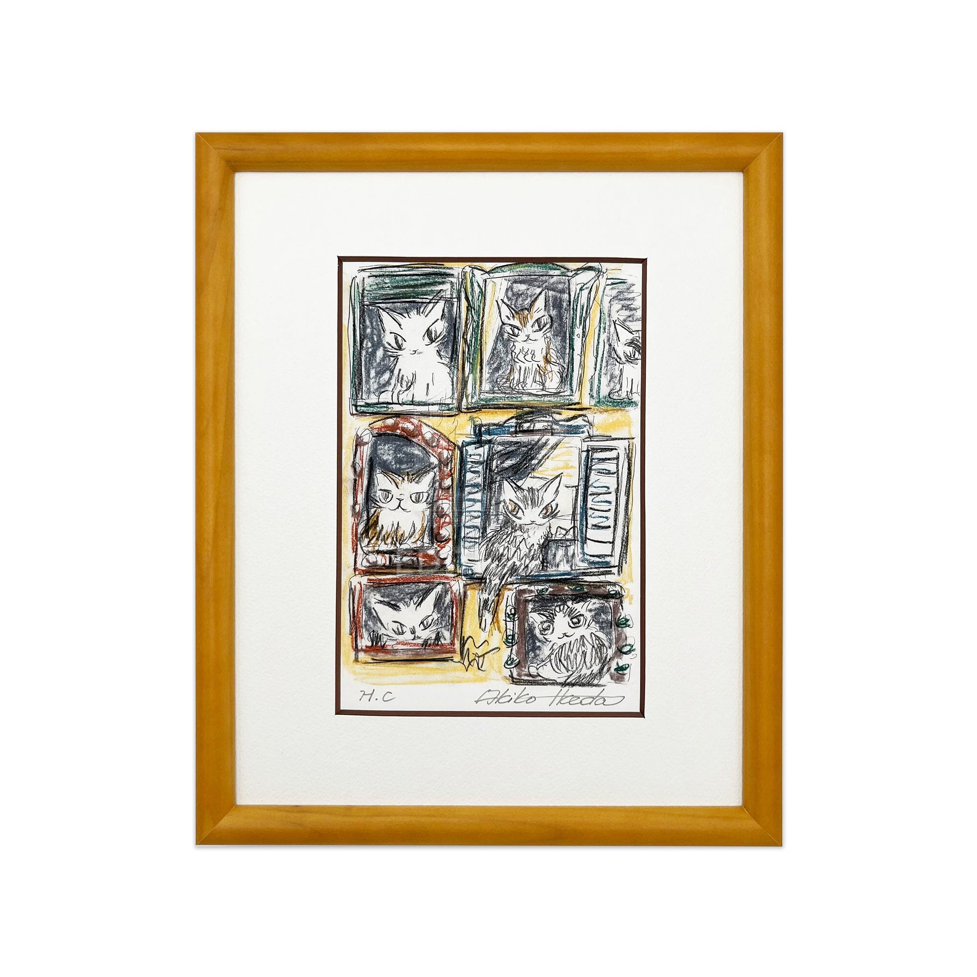 猫のダヤン 88グラフ「コンテ・裏町の窓」/池田あきこ(直筆サイン入り/限定200枚) 88グラフ Edition88