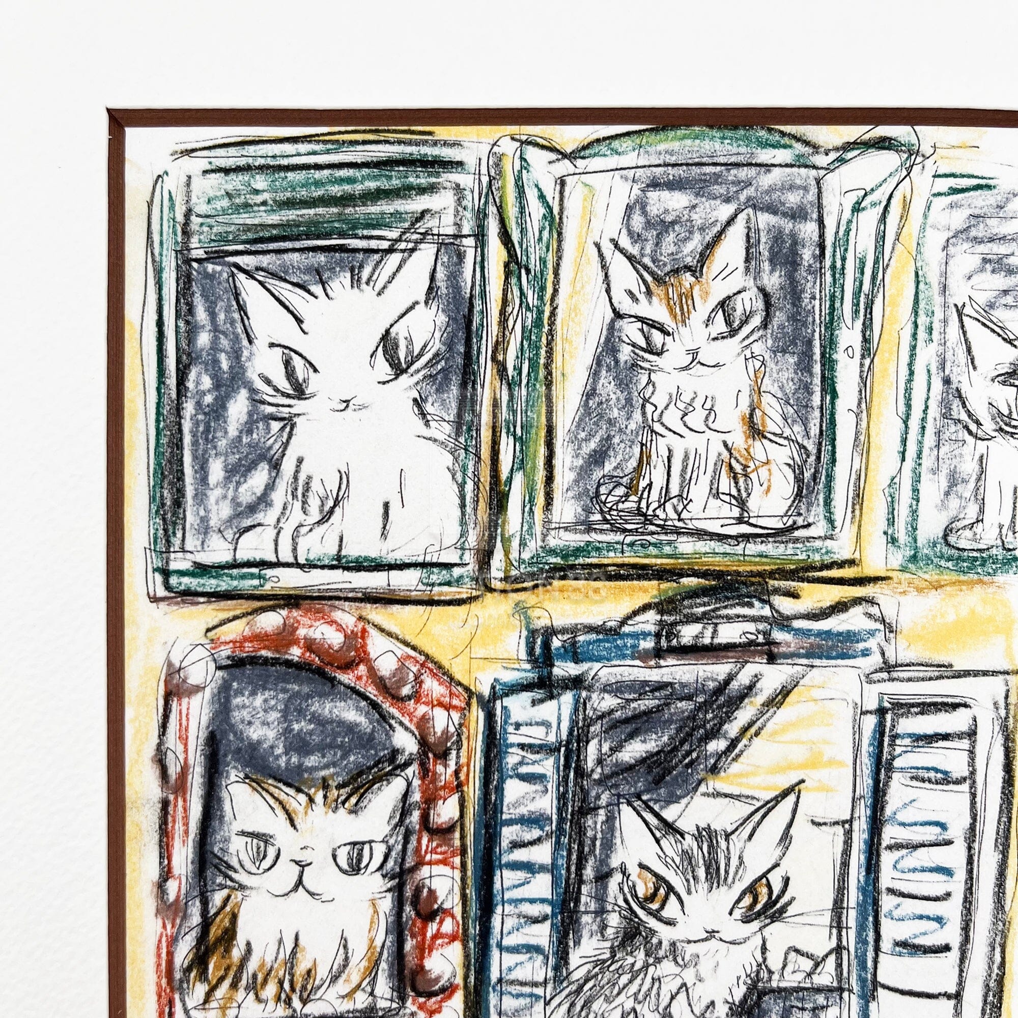 猫のダヤン 88グラフ「コンテ・裏町の窓」/池田あきこ(直筆サイン入り/限定200枚) 88グラフ Edition88