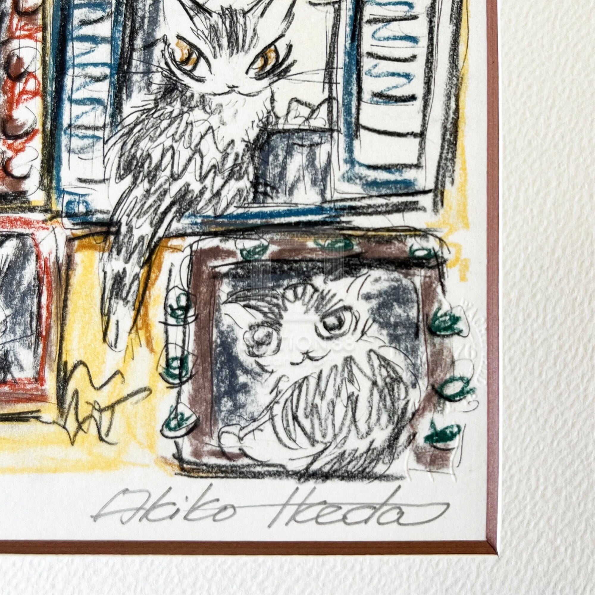 猫のダヤン 88グラフ「コンテ・裏町の窓」/池田あきこ(直筆サイン入り/限定200枚) 88グラフ Edition88