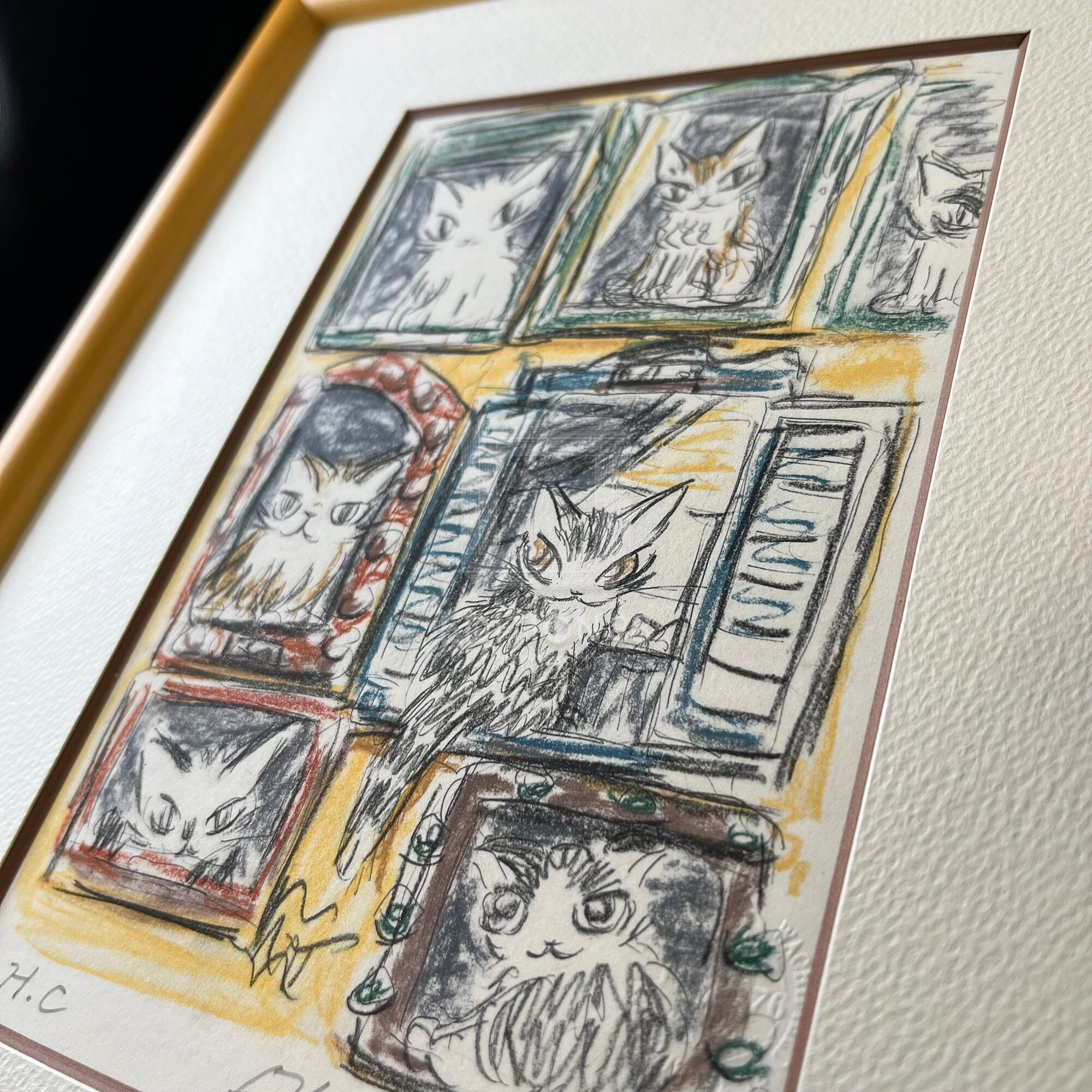 猫のダヤン 88グラフ「コンテ・裏町の窓」/池田あきこ(直筆サイン入り/限定200枚) 88グラフ Edition88