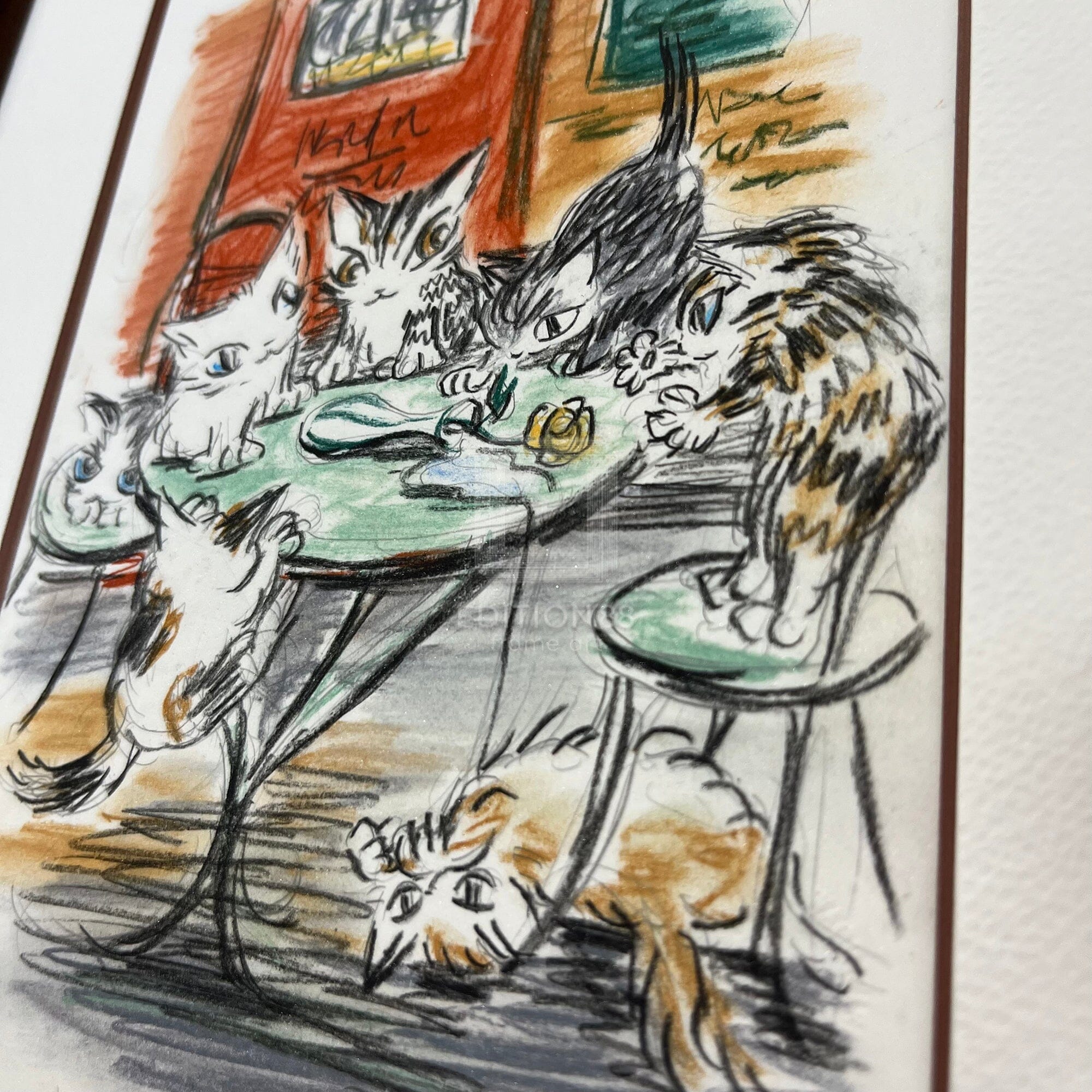 猫のダヤン 88グラフ「コンテ・パリのカフェ」/池田あきこ(直筆サイン入り/限定200枚) 88グラフ Edition88