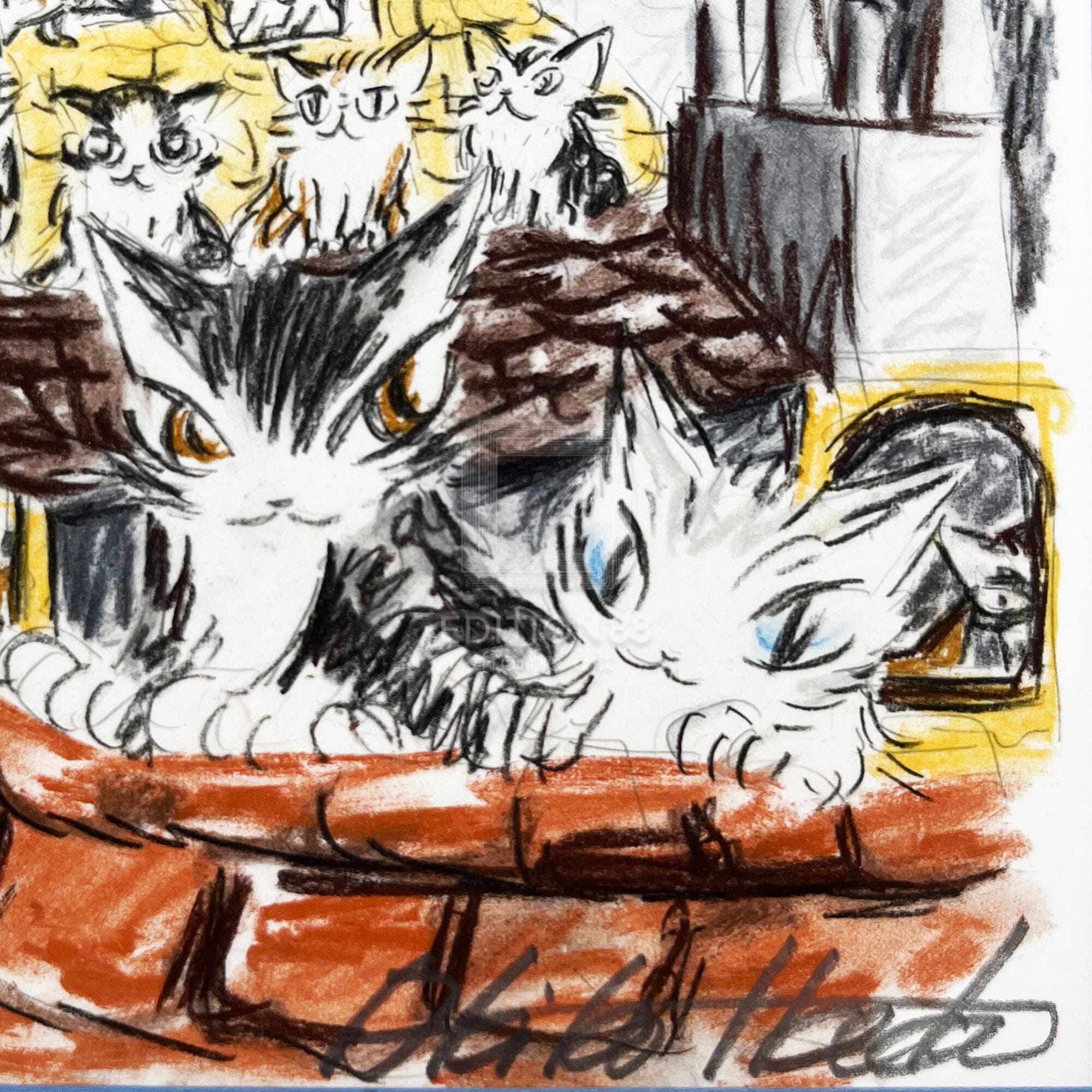 猫のダヤン 88グラフ「コンテ・パリの夜に歌うよ」/池田あきこ(直筆サイン入り/限定200枚) 88グラフ Edition88