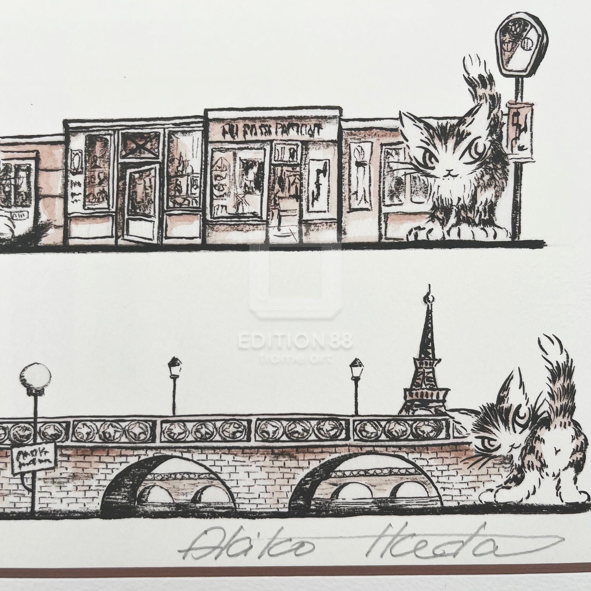 猫のダヤン 88グラフ「パリの子猫たち」/池田あきこ(直筆サイン入り/限定200枚) 88グラフ Edition88