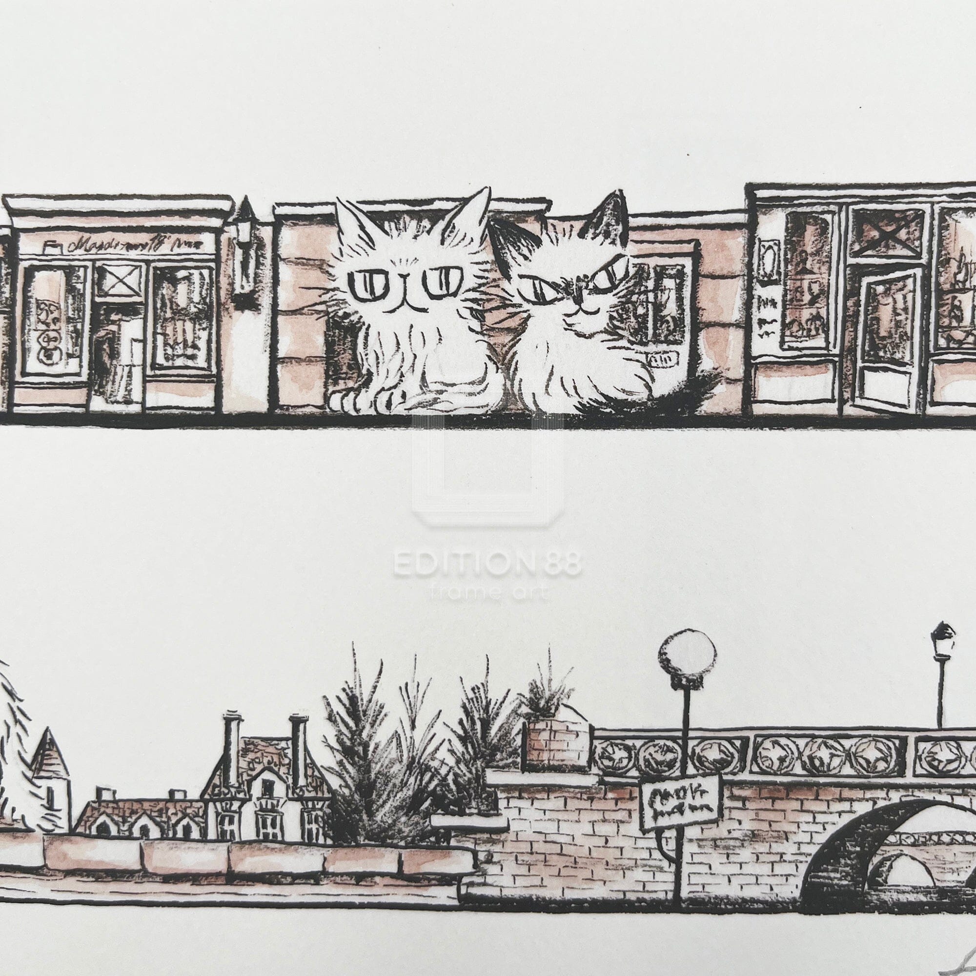 猫のダヤン 88グラフ「パリの子猫たち」/池田あきこ(直筆サイン入り/限定200枚) 88グラフ Edition88