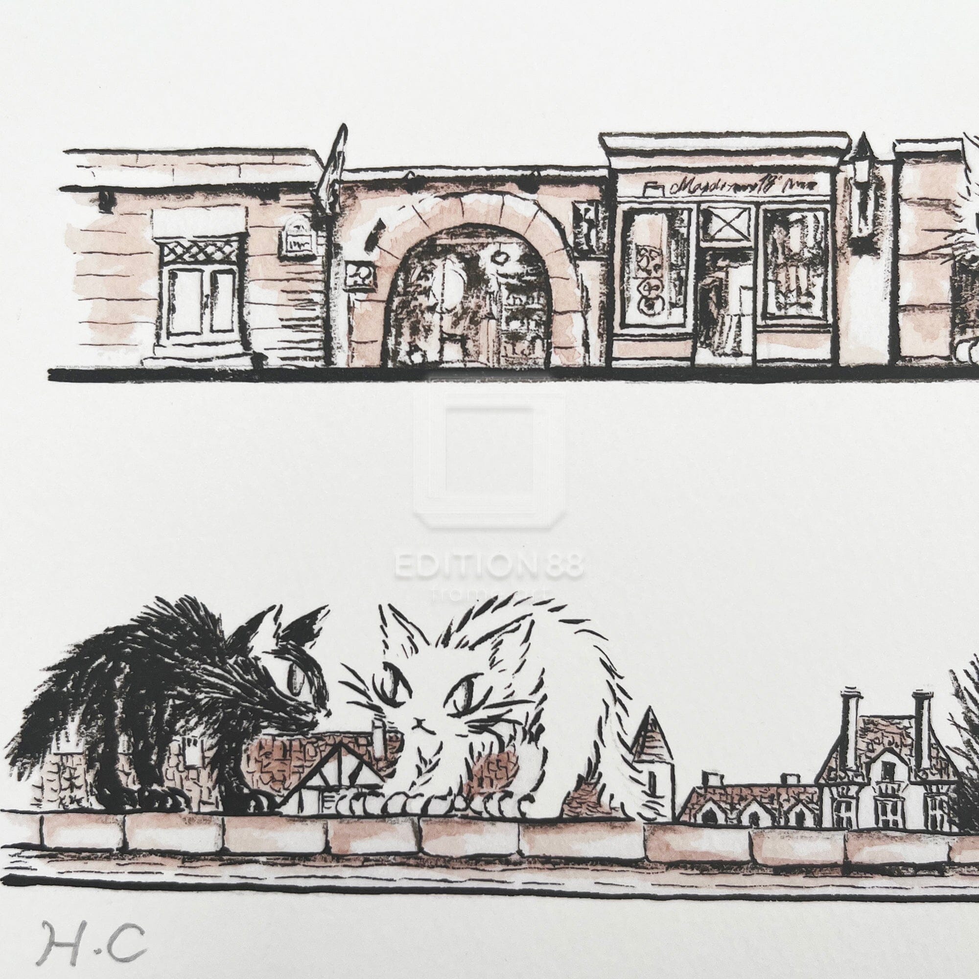 猫のダヤン 88グラフ「パリの子猫たち」/池田あきこ(直筆サイン入り/限定200枚) 88グラフ Edition88