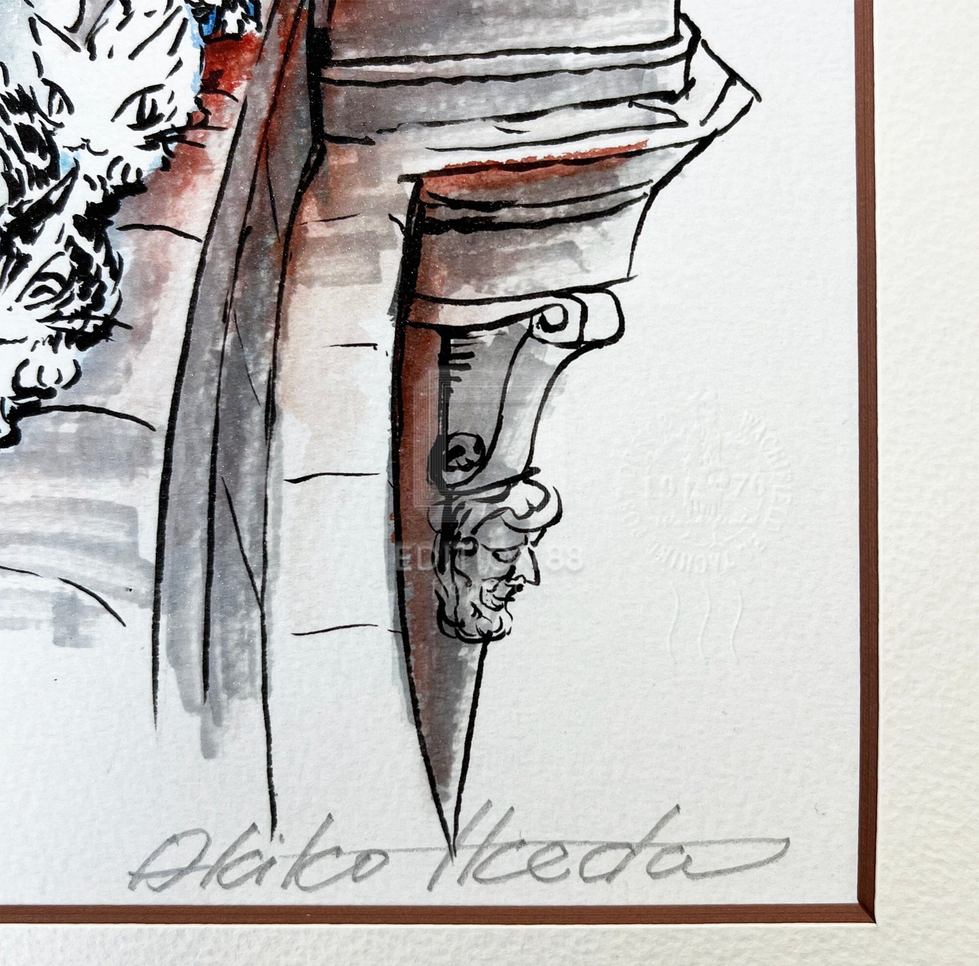 猫のダヤン 88グラフ「ポンヌフ橋を渡る」/池田あきこ(直筆サイン入り/限定200枚) 88グラフ Edition88