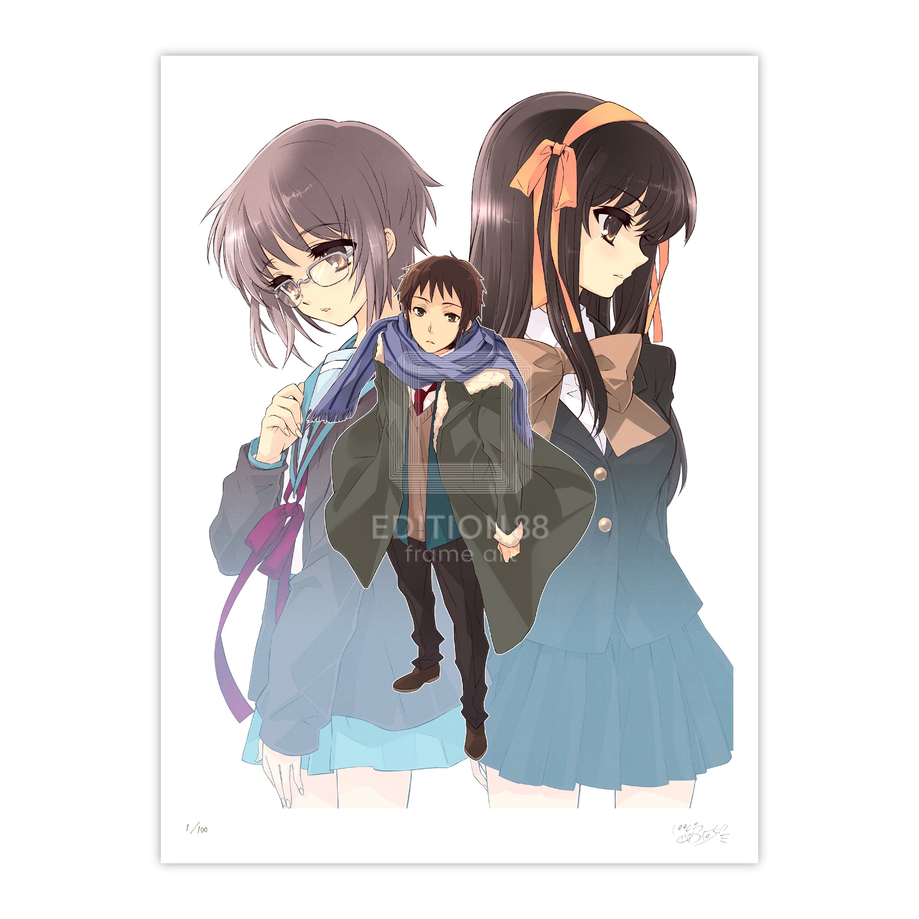 「涼宮ハルヒシリーズ」88グラフ7(『劇場版 涼宮ハルヒの消失』Blu-Layジャケット)/ いとうのいぢ(直筆サイン入り/国内版限定100枚) 88グラフ Edition88