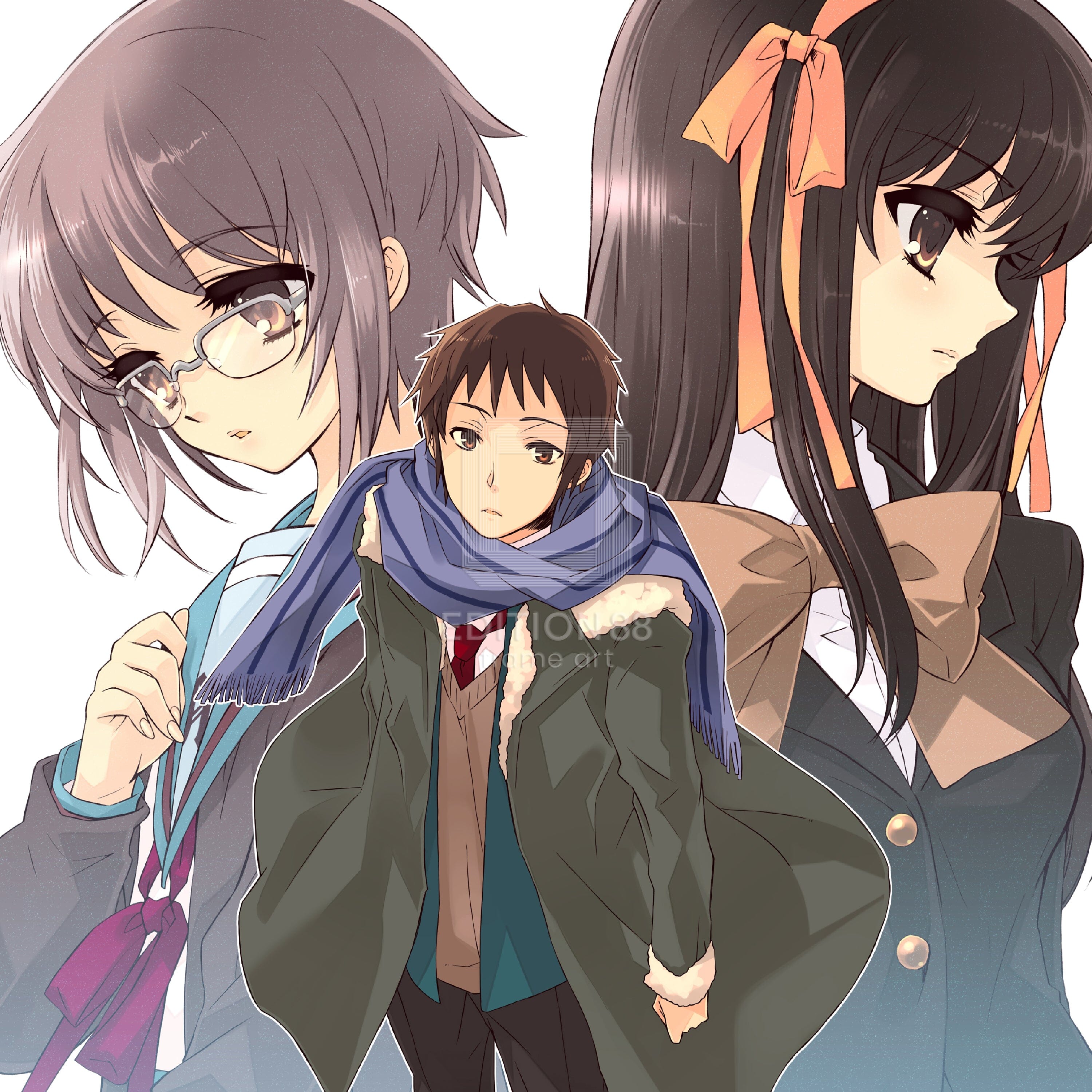 「涼宮ハルヒシリーズ」88グラフ7(『劇場版 涼宮ハルヒの消失』Blu-Layジャケット)/ いとうのいぢ(直筆サイン入り/国内版限定100枚) 88グラフ Edition88