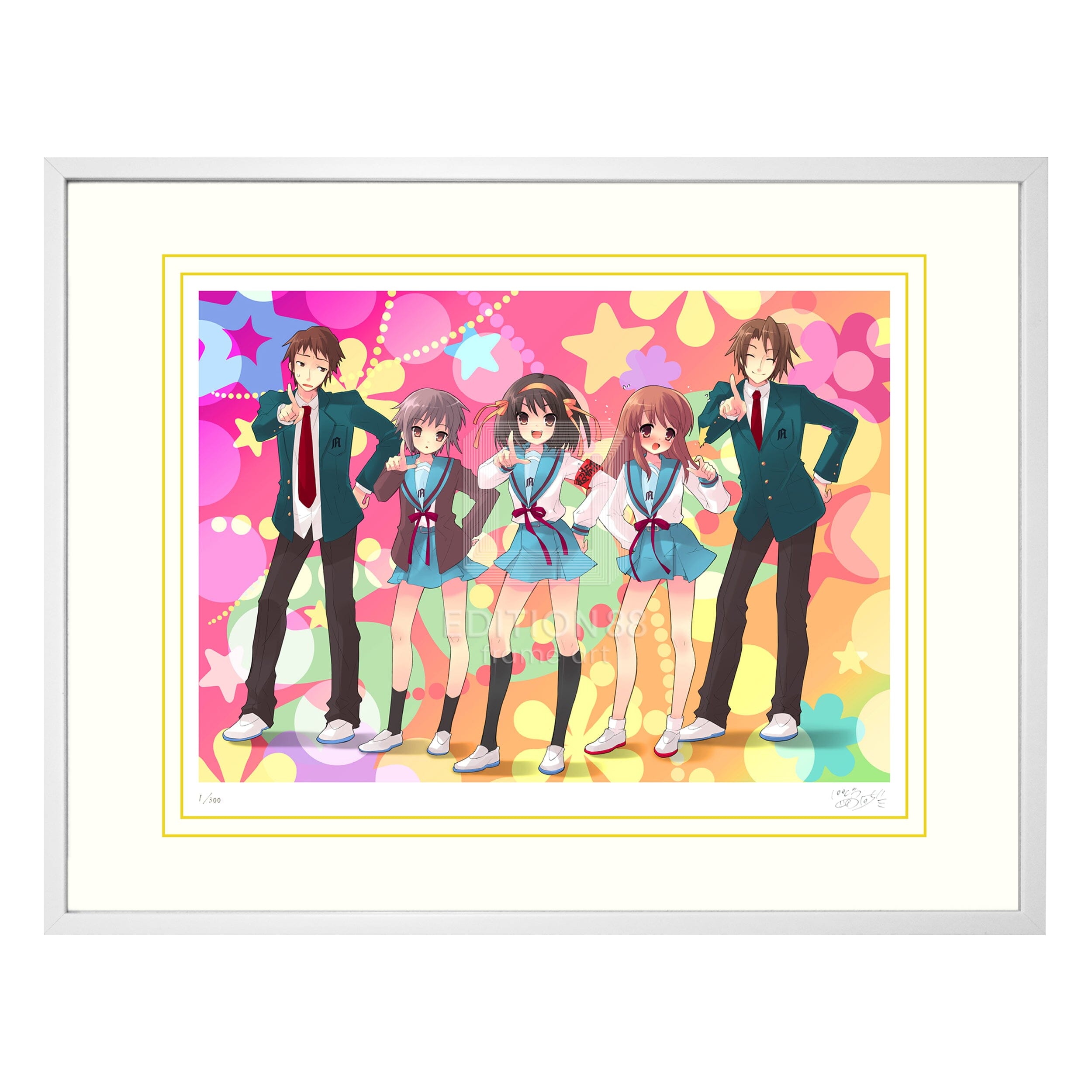 「涼宮ハルヒの憂鬱」88グラフ3(「ザ・スニーカー」用イラスト 2006年8月号)/ いとうのいぢ(直筆サイン入り / 国内版限定300枚) 版画 Edition88