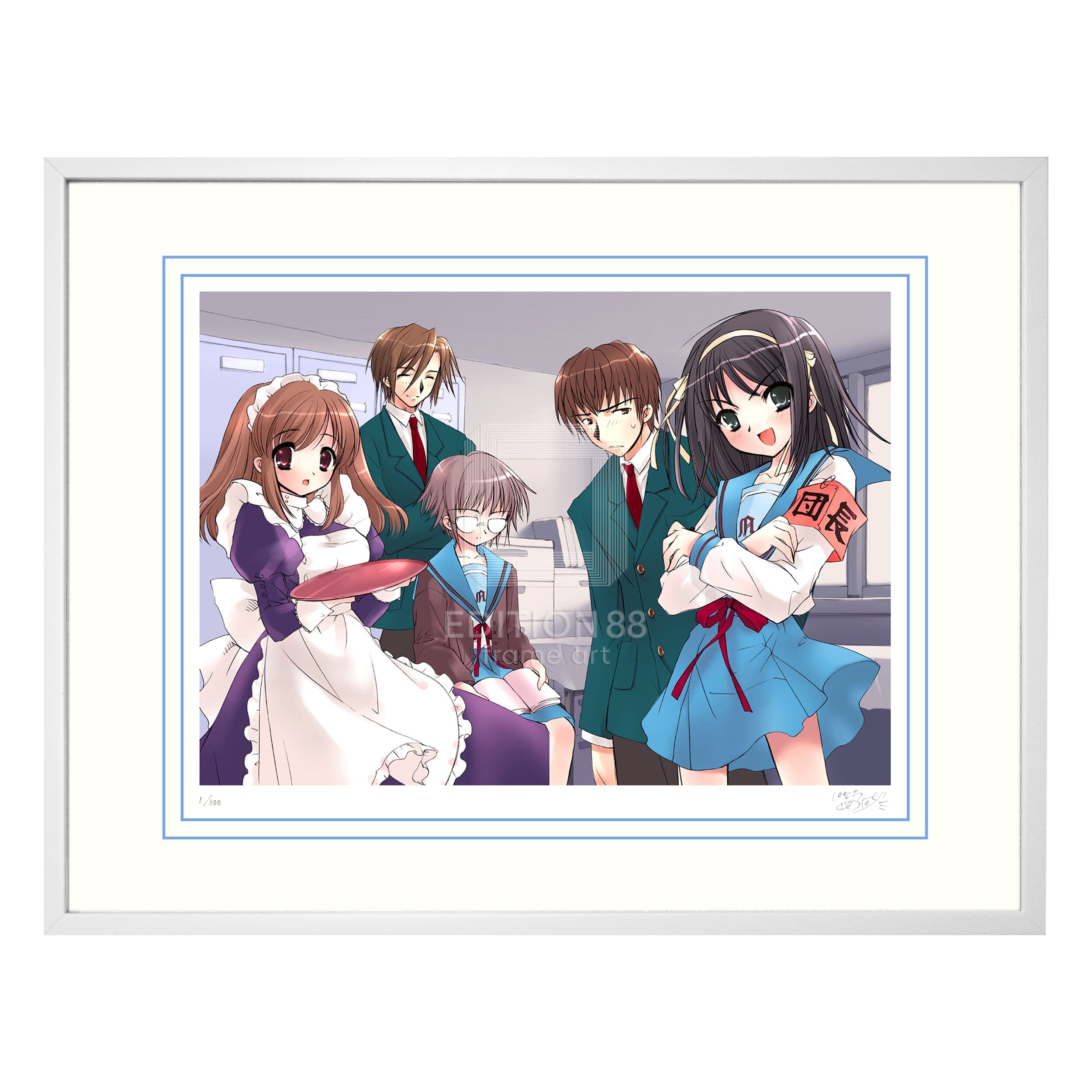 「涼宮ハルヒの憂鬱」88グラフ2(「ザ・スニーカー」用イラスト 2003年6月号)/ いとうのいぢ(直筆サイン入り / 国内版限定300枚) 版画 Edition88