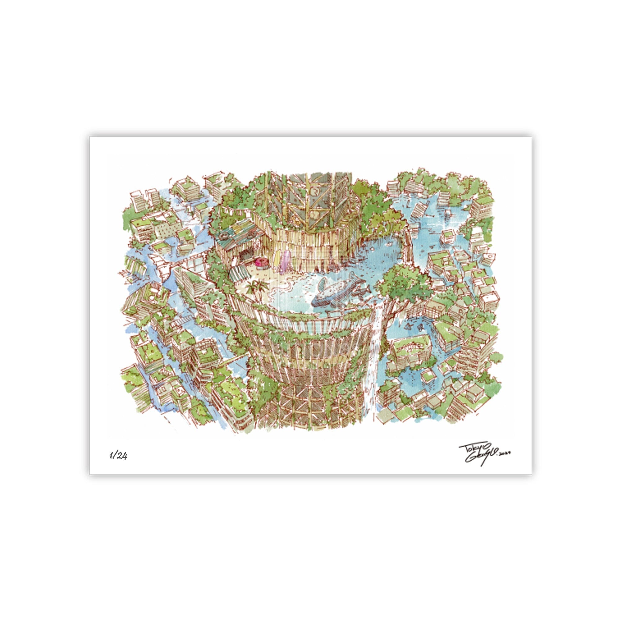 88グラフ ミニ 史上最高の夏休み幻想 水彩スケッチver/ 東京幻想(直筆サイン入り / 限定24枚) 88グラフ Edition88