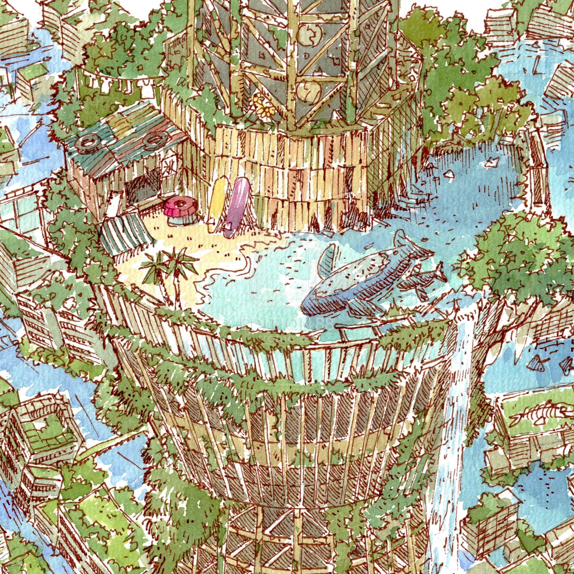 88グラフ ミニ 史上最高の夏休み幻想 水彩スケッチver/ 東京幻想(直筆サイン入り / 限定24枚) 88グラフ Edition88