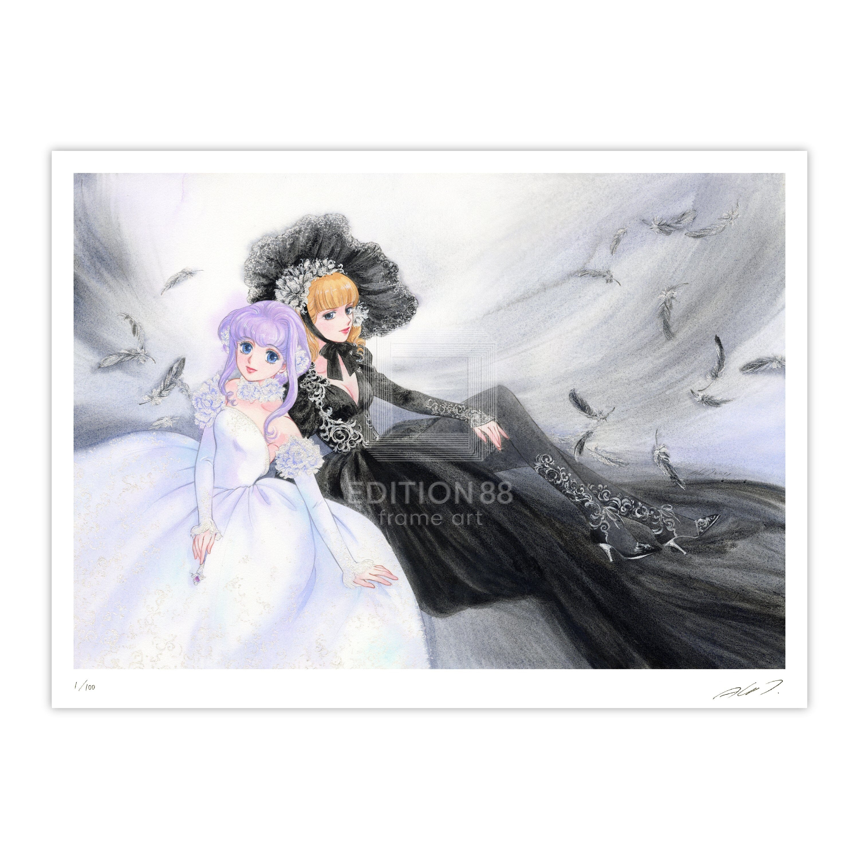 「魔法の天使 クリィミーマミ」88グラフ 白と黒のプリンセスたち /高田明美(直筆サイン入り / 限定100枚) 88グラフ Edition88