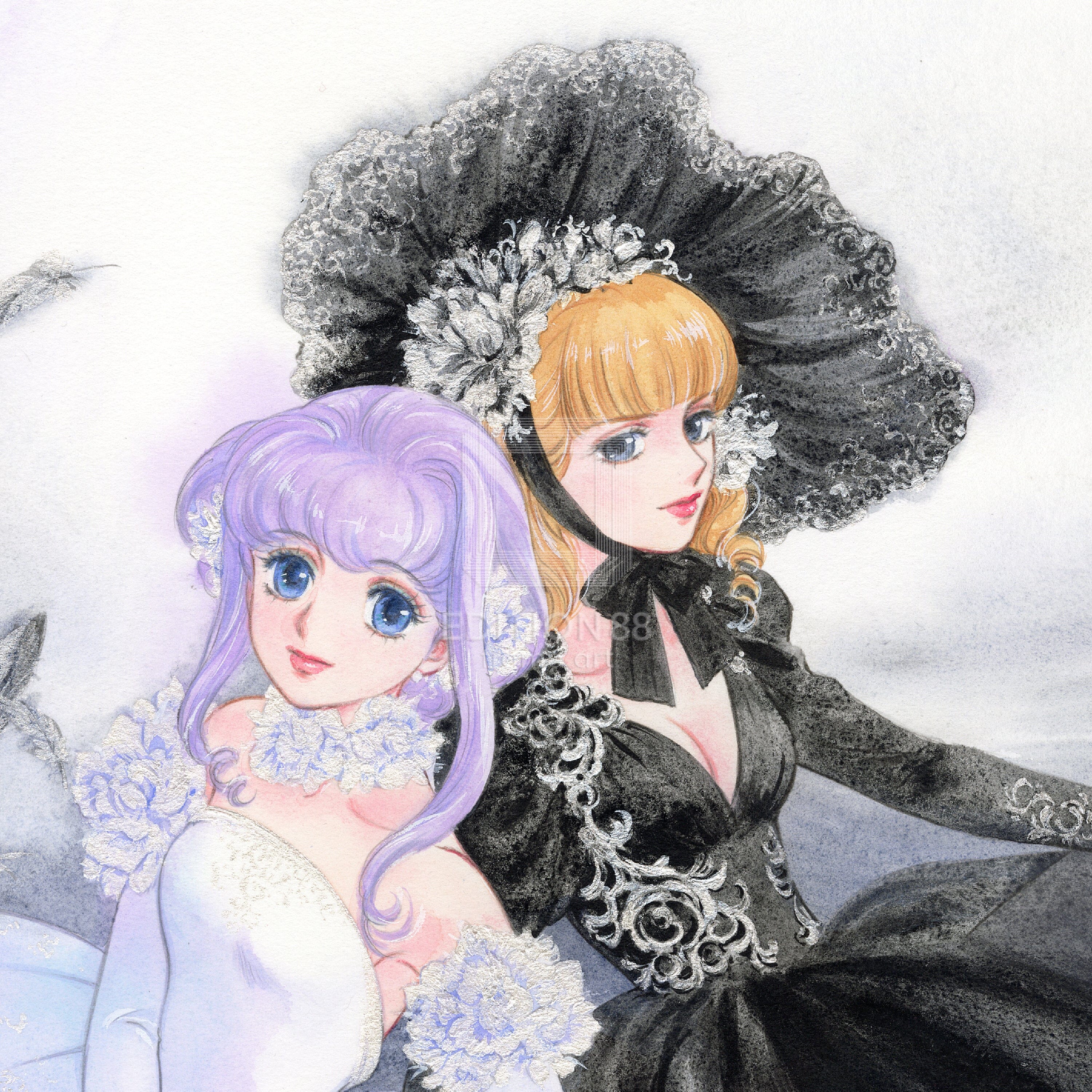 「魔法の天使 クリィミーマミ」88グラフ 白と黒のプリンセスたち /高田明美(直筆サイン入り / 限定100枚) 88グラフ Edition88