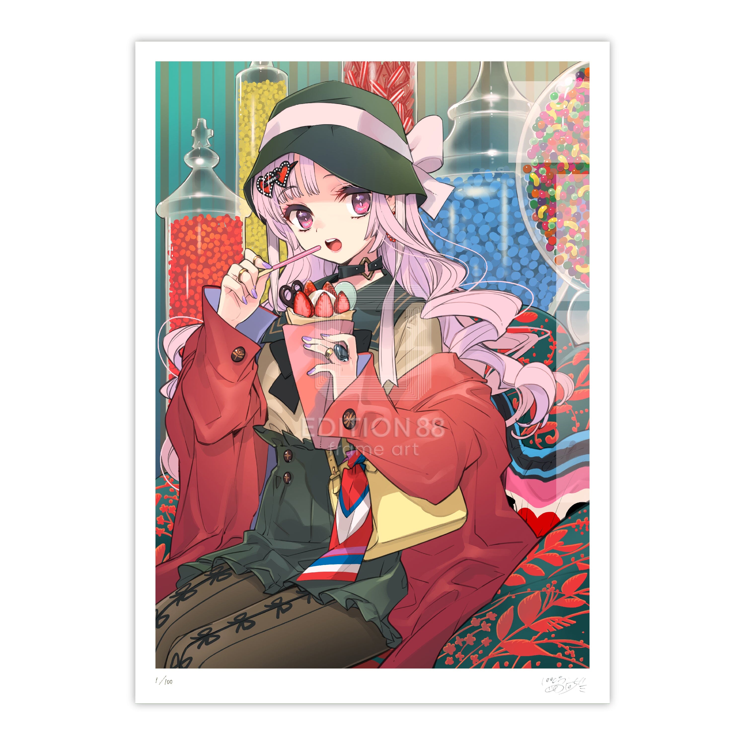 「いとうのいぢ展 ぜんぶ!」88グラフ4(原宿会場 描き下ろし)/ いとうのいぢ(直筆サイン入り/限定100枚) 88グラフ Edition88