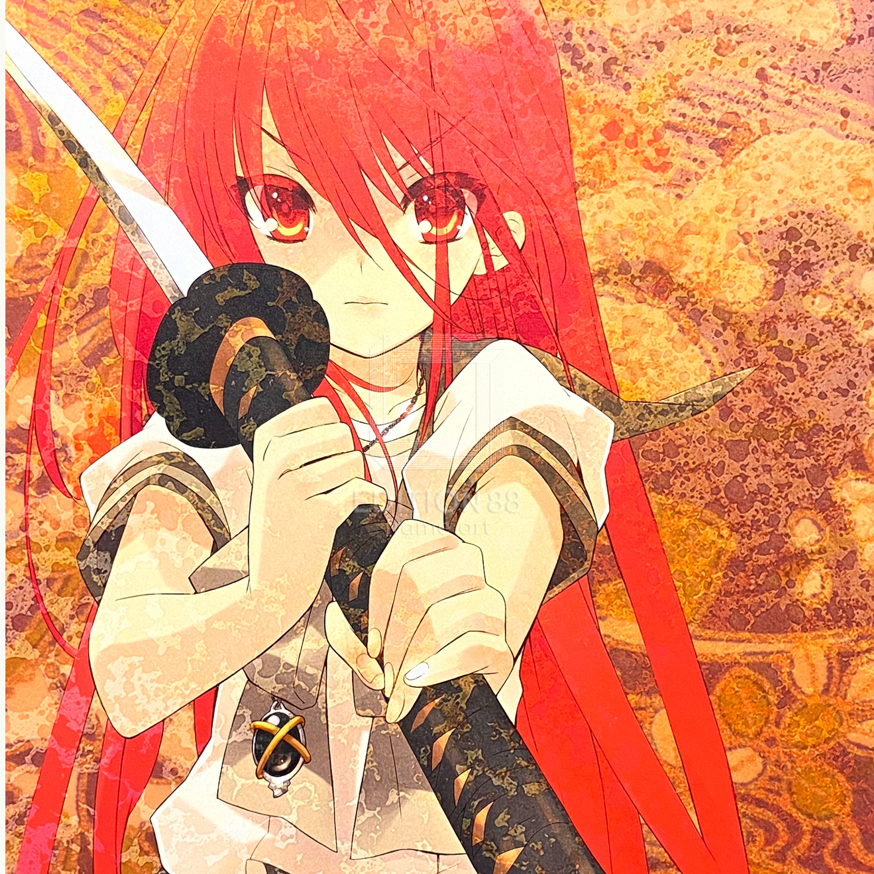 「灼眼のシャナ」88グラフ11(いとうのいぢ画集Ⅲ 蒼炎 描き下ろし)プラチナ版/ いとうのいぢ(直筆サイン入り/限定20枚)