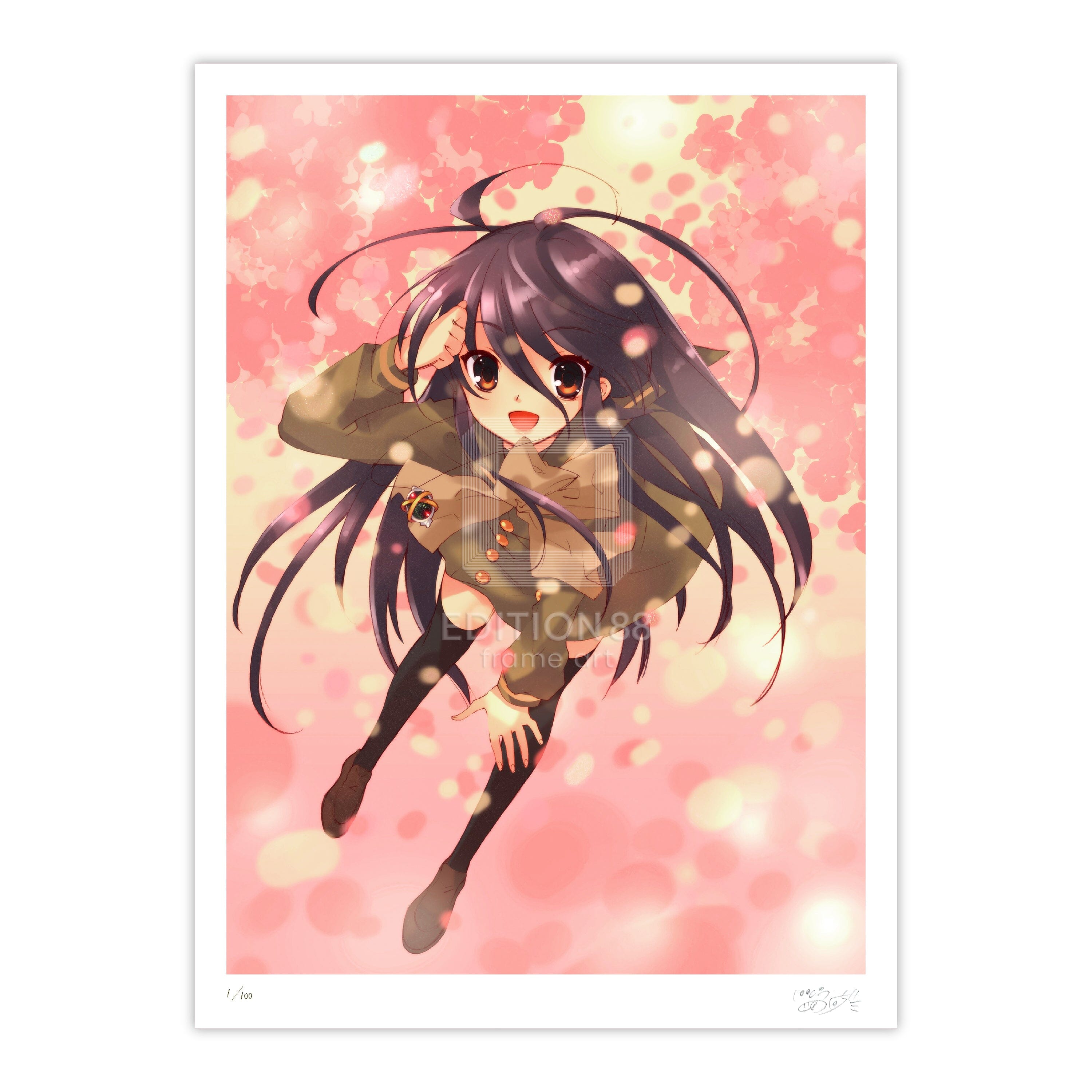 「灼眼のシャナ」88グラフ9(電撃文庫MAGAZINE Vol.1 付録大判ポスター)/ いとうのいぢ(直筆サイン入り/国内版限定100枚) 88グラフ Edition88