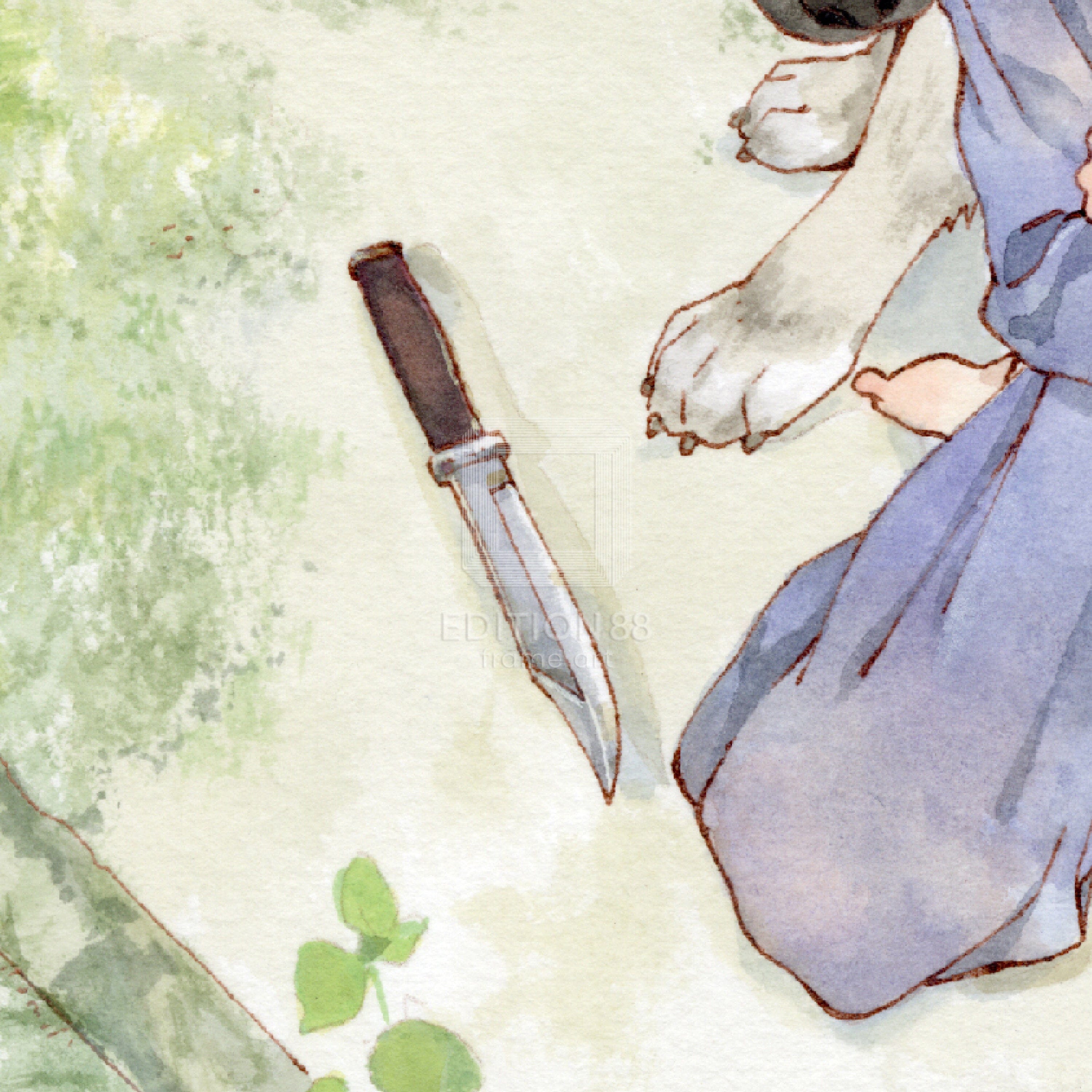 88グラフL (少女と犬)/ 白身魚(直筆サイン入り/限定50枚) 88グラフ Edition88