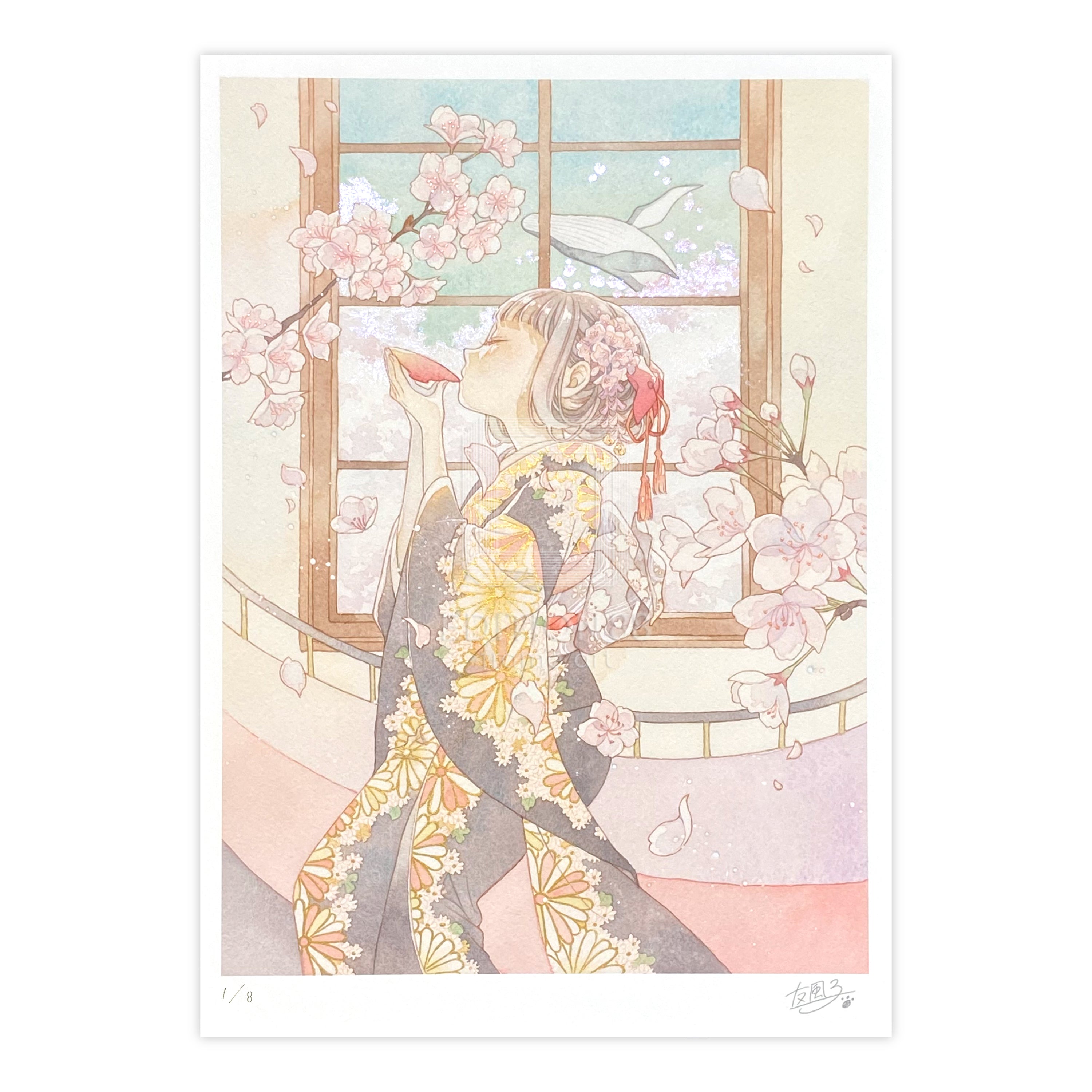 88グラフ5 『花見酒』 プラチナ版 / 友風子(直筆サイン&作家手彩入り/限定8枚)