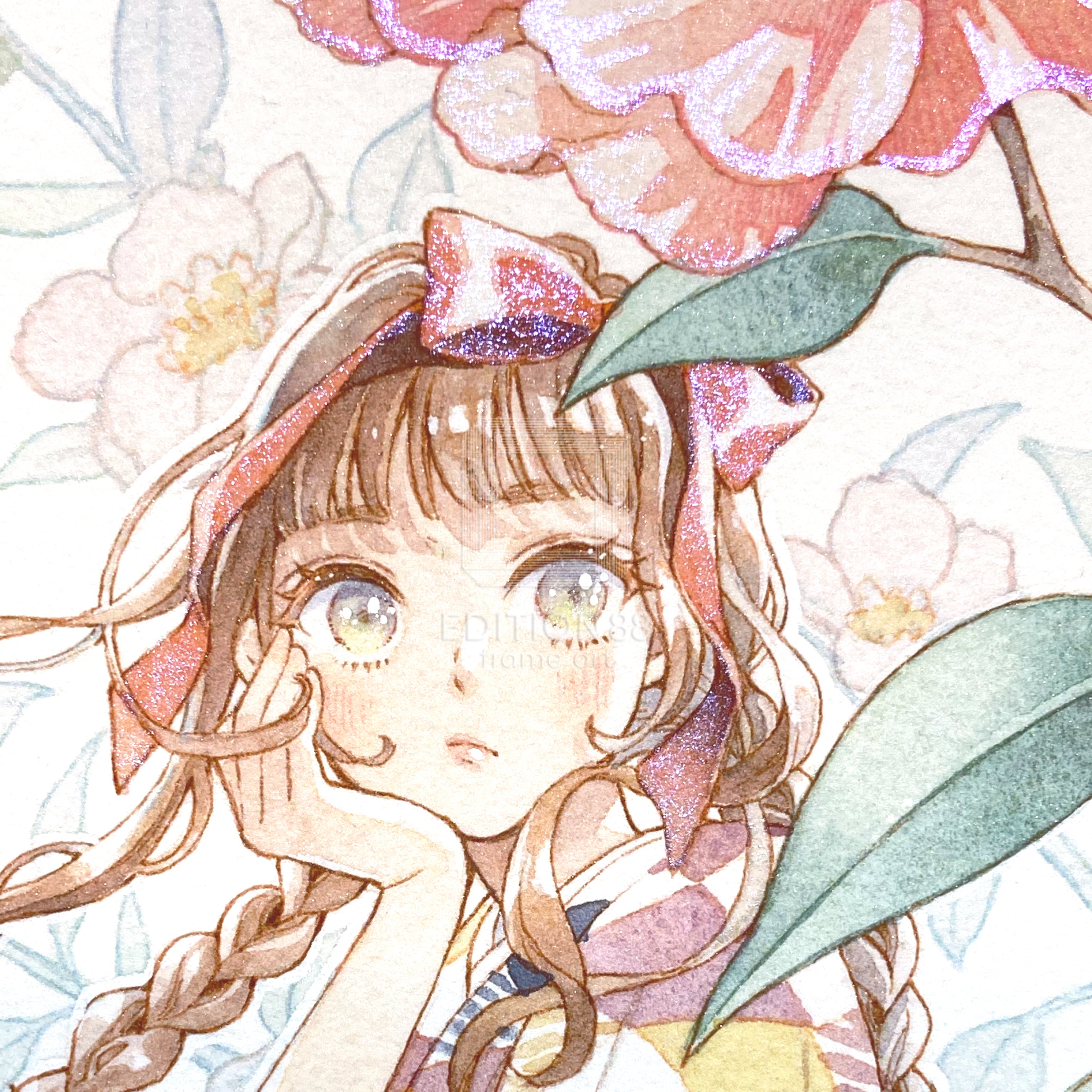 88グラフ7 『山茶花』 プラチナ版 / 友風子(直筆サイン&作家手彩入り/限定8枚)