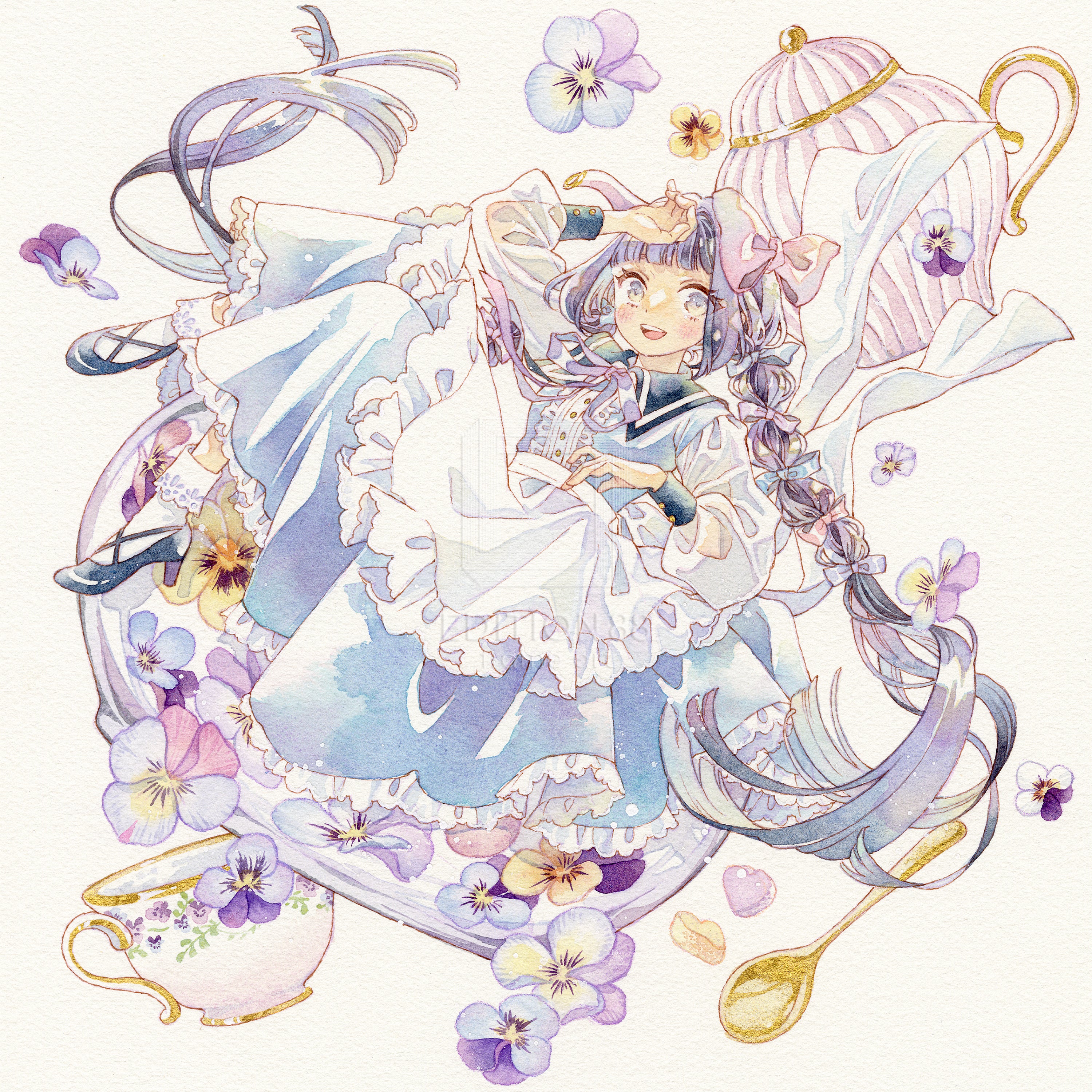 88グラフ8 『お茶会と砂糖漬け』 プラチナ版 / 友風子(直筆サイン&作家手彩入り/限定8枚)