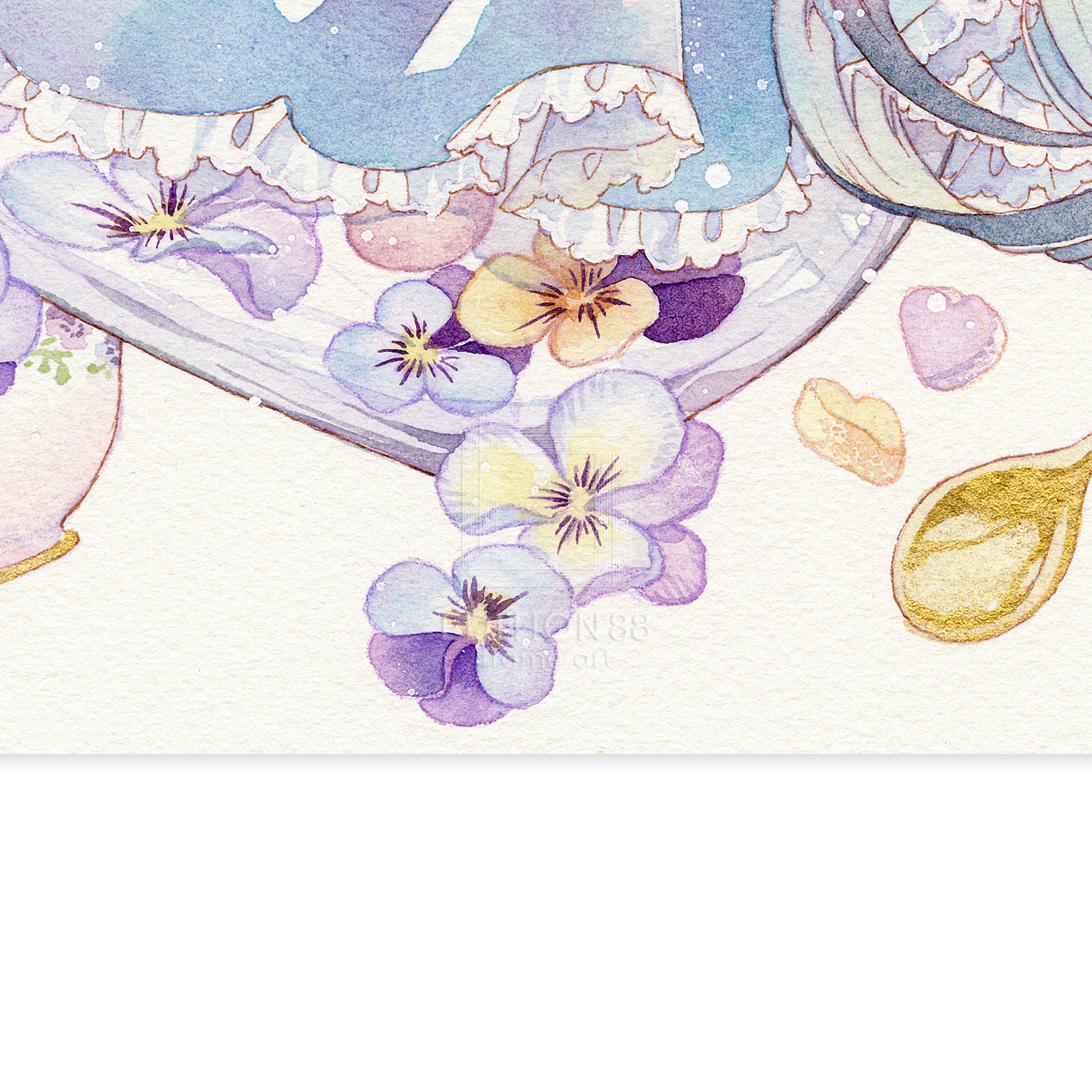 88グラフ8 『お茶会と砂糖漬け』 プラチナ版 / 友風子(直筆サイン&作家手彩入り/限定8枚)