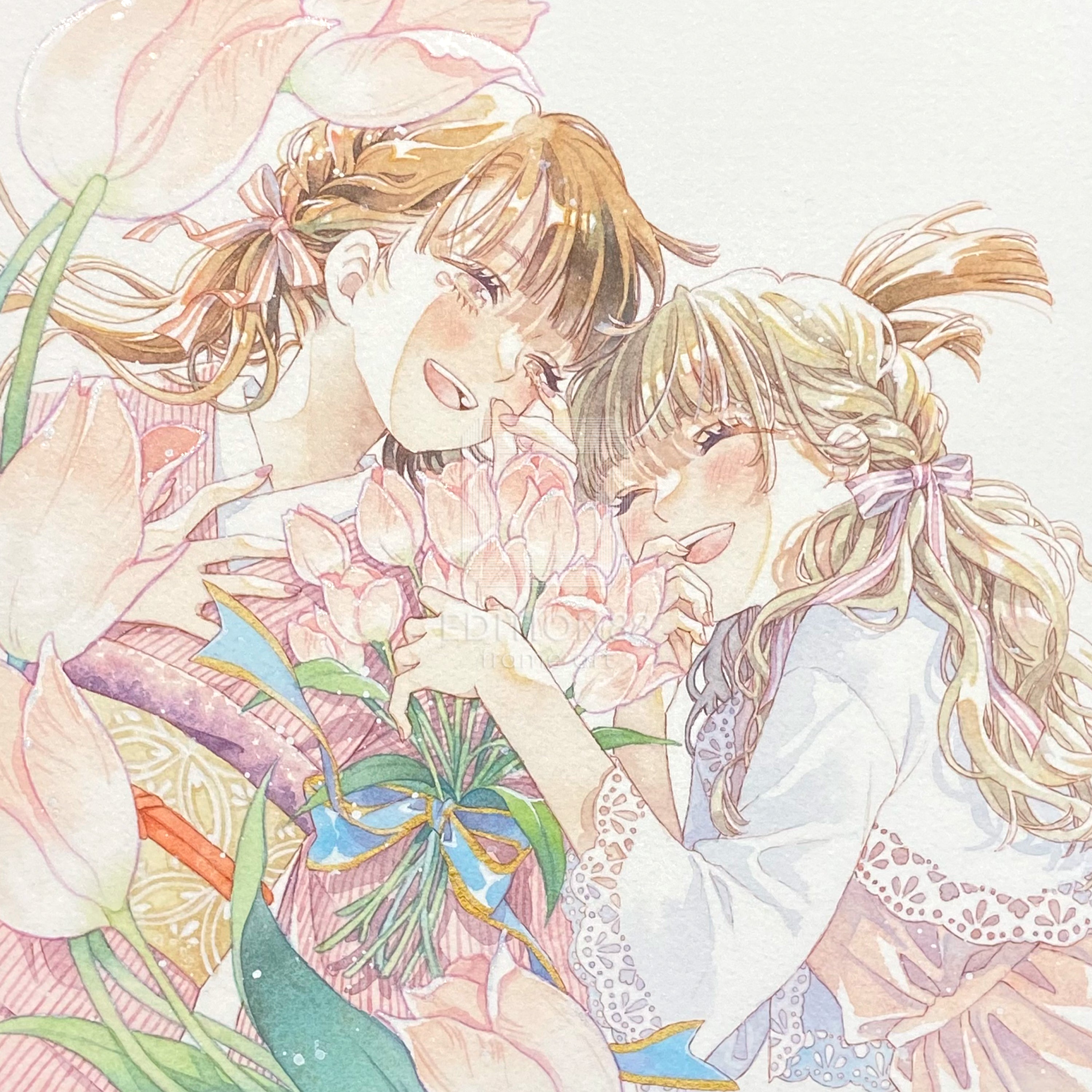 88グラフ14 『ないしょ話』 / 友風子(直筆サイン・工房手彩入り/限定20枚)