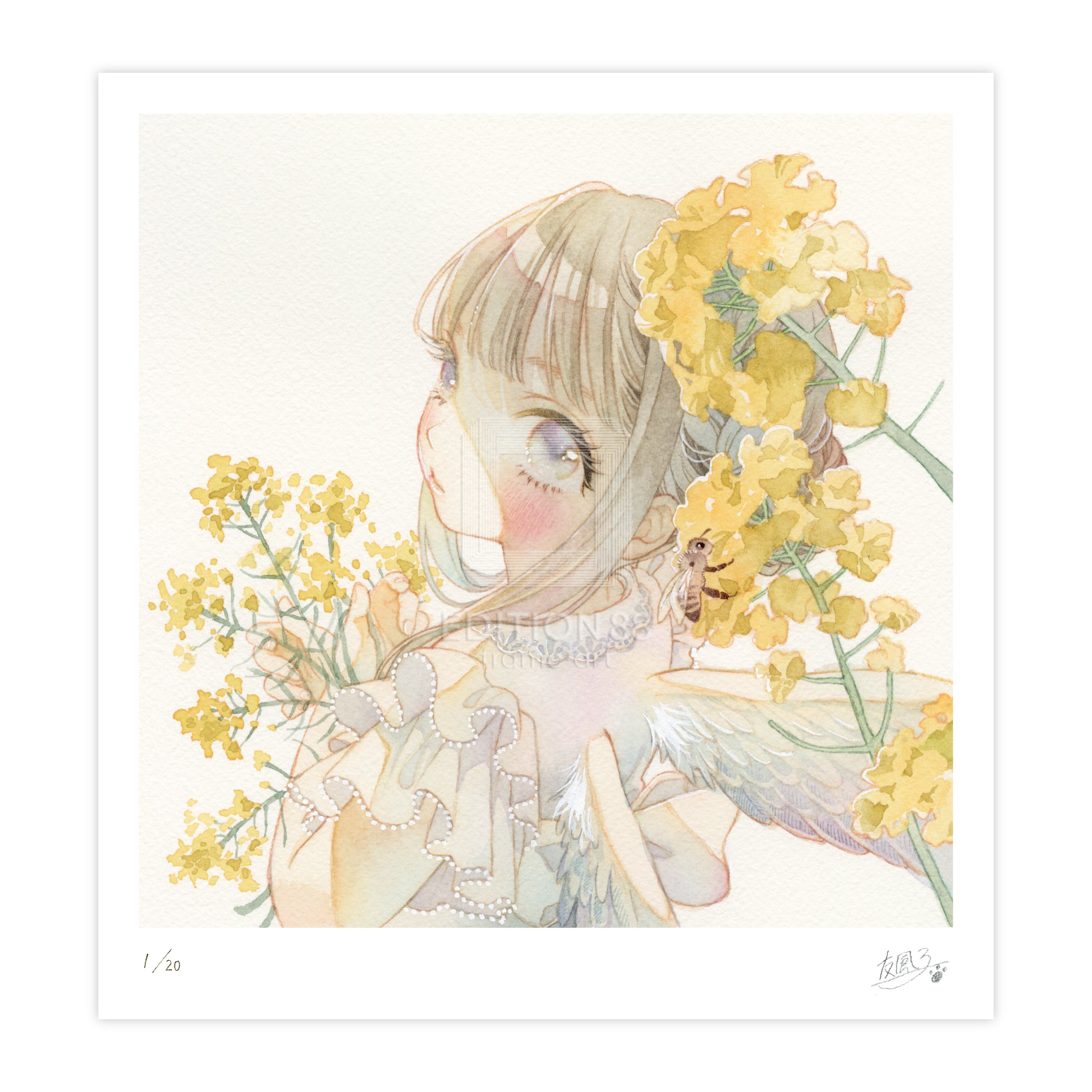 88グラフ15 『菜の花』 / 友風子(直筆サイン・工房手彩入り/限定20枚)