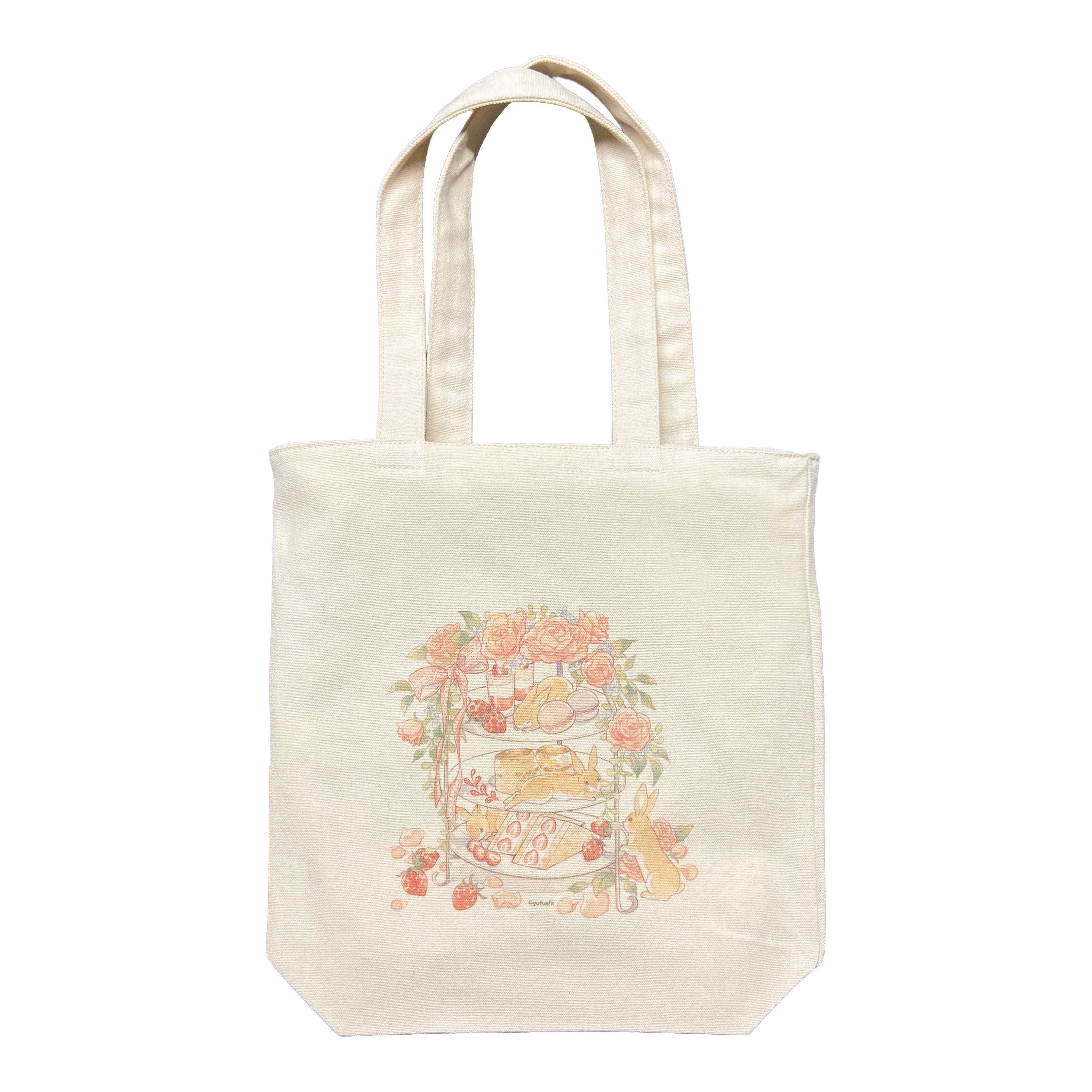 トートバッグ(うさぎアフタヌーンティー)/ 友風子