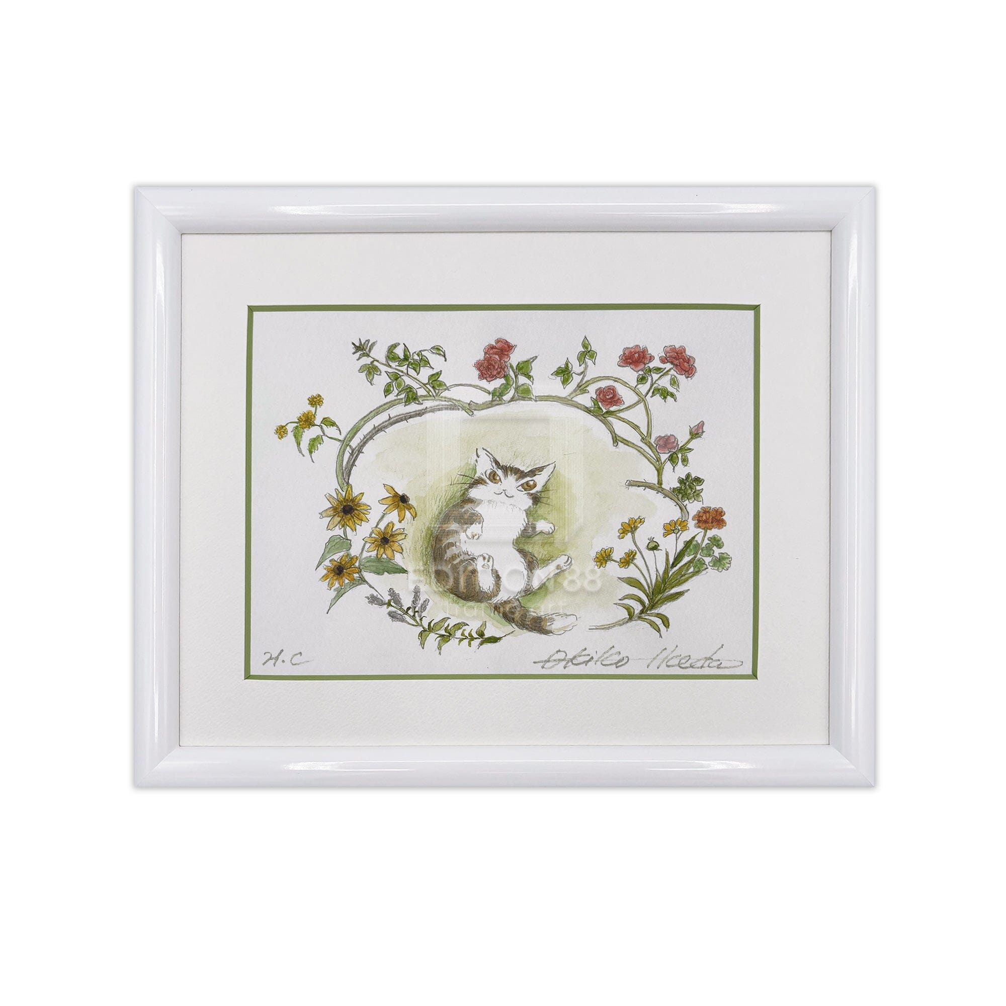 猫のダヤン 88グラフ「ダンチョさんの庭」/池田あきこ(直筆サイン入り/限定200枚) 88グラフ Edition88