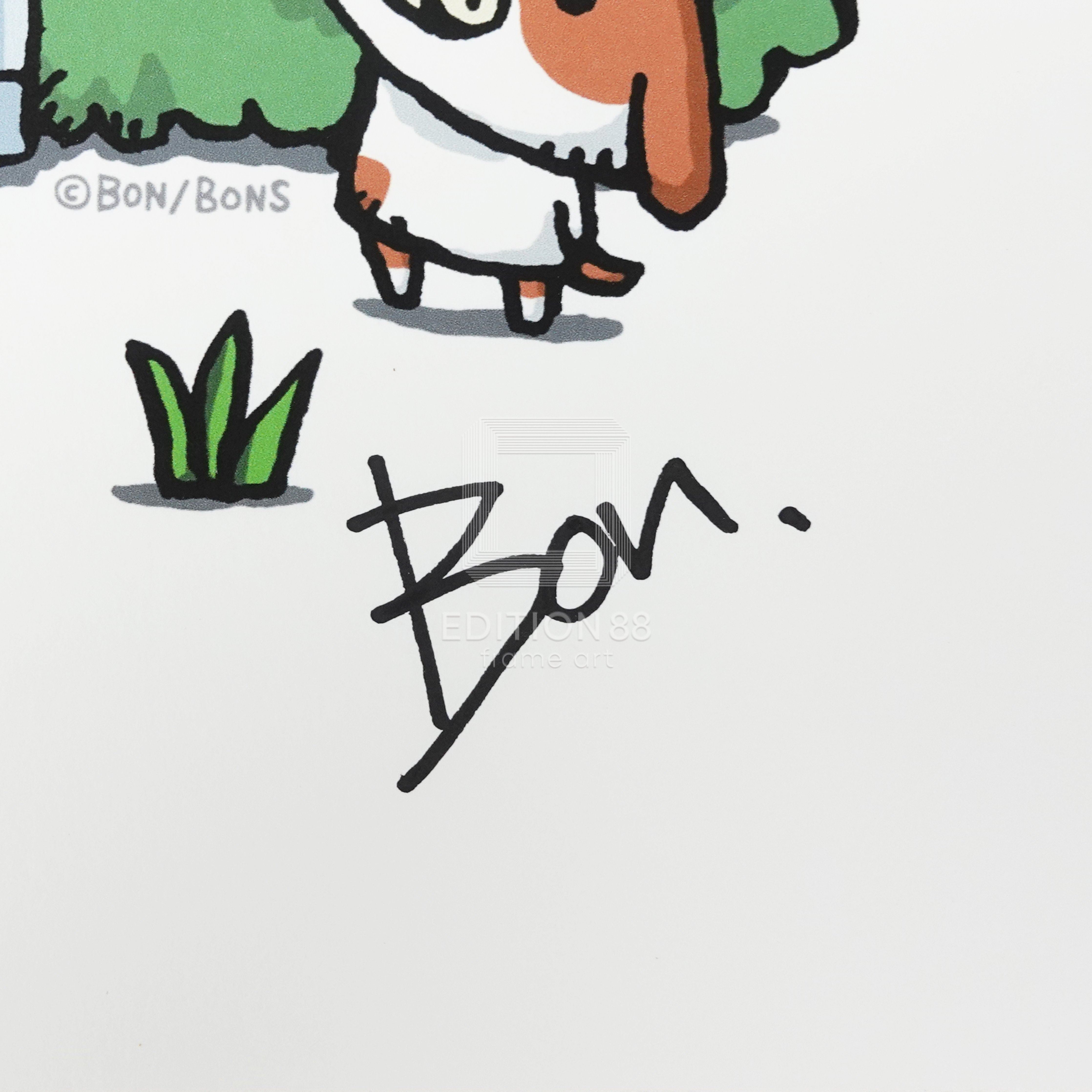 「ちびギャラリー」版画『誰より優れてなくたってみんなちゃんと生きてます。』/ボンボヤージュ 版画 Edition88