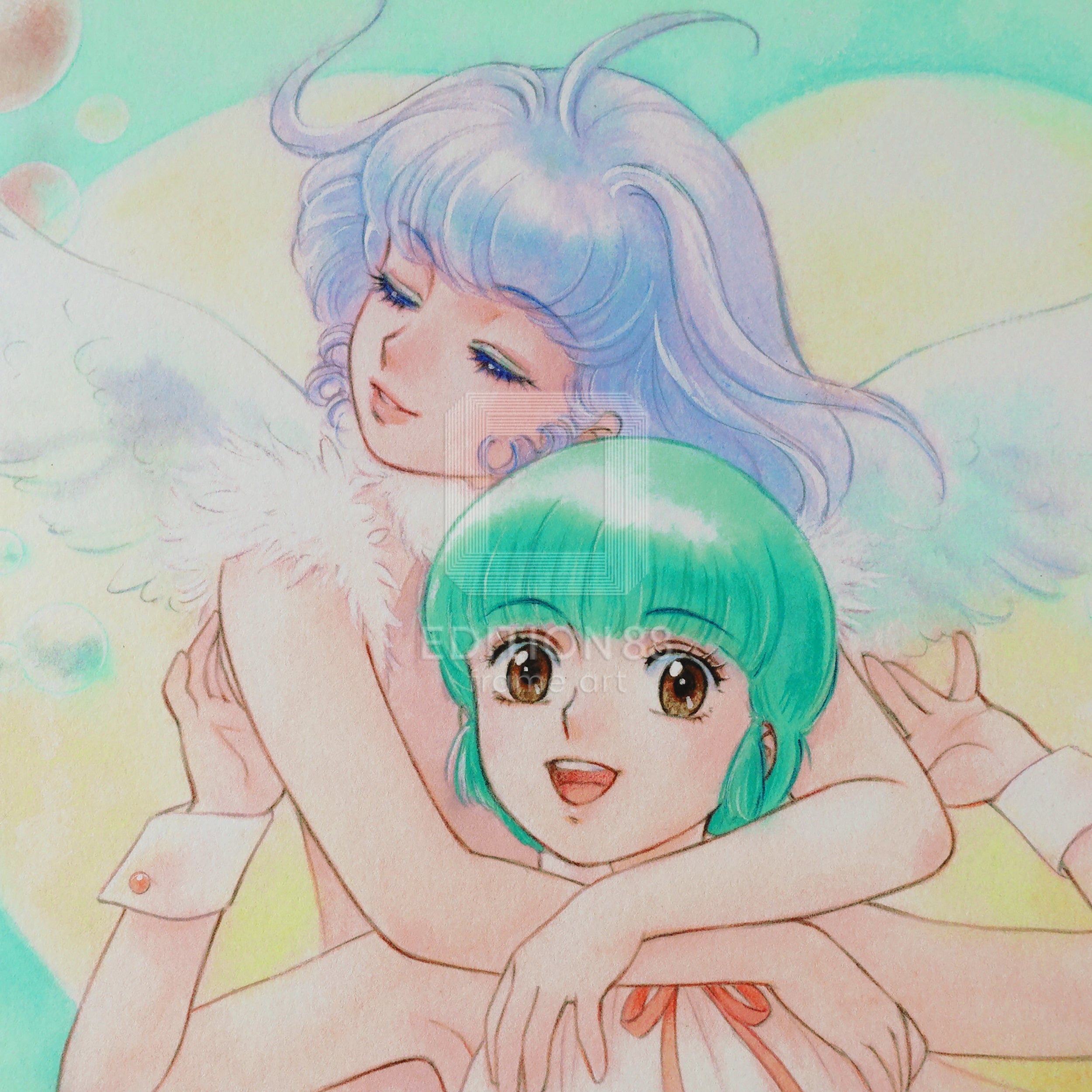 「魔法の天使 クリィミーマミ」版画 フェザースターへの扉III /高田明美(直筆サイン入り / 限定100枚) 版画 Edition88