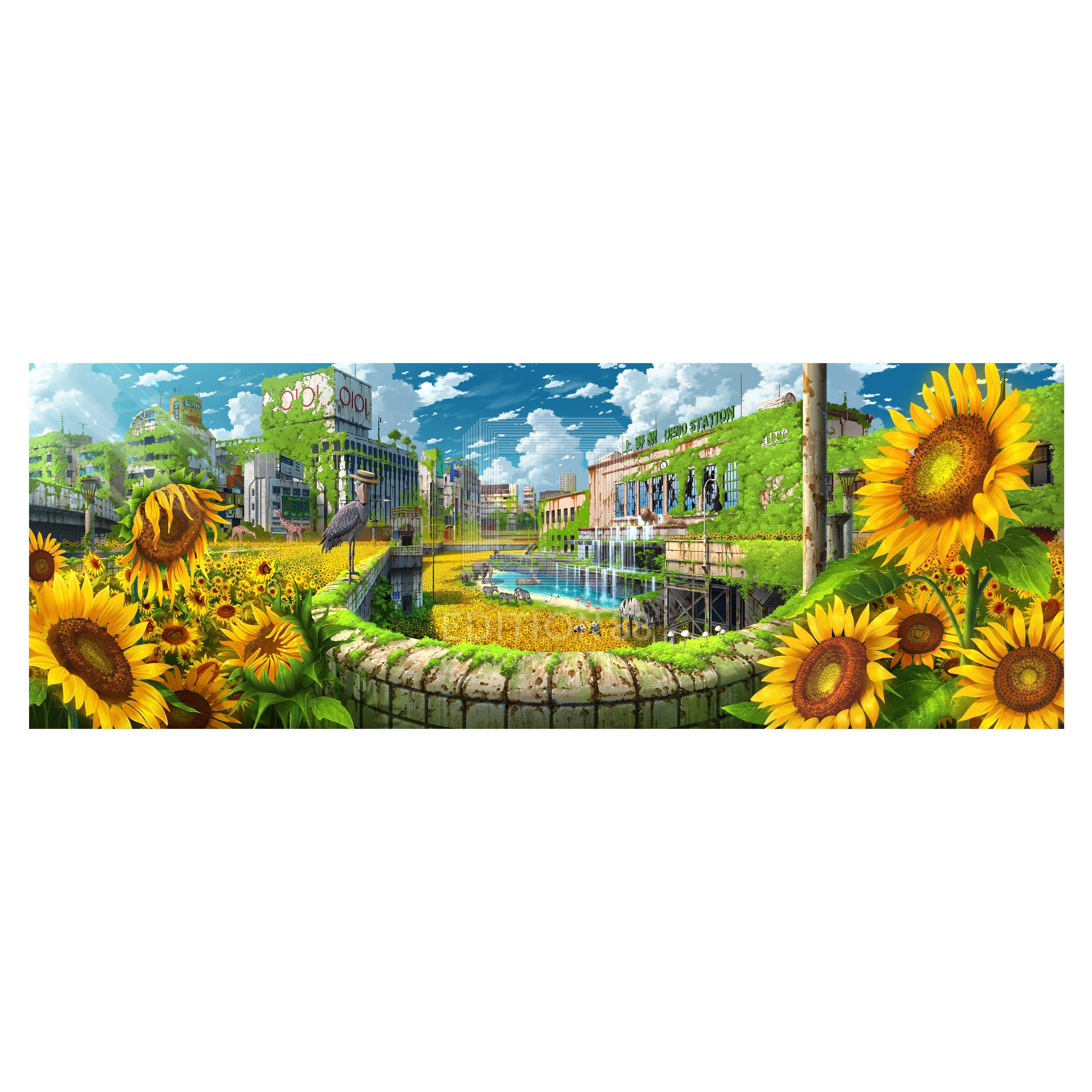 上野駅幻想ひまわり / 東京幻想 版画 Edition88