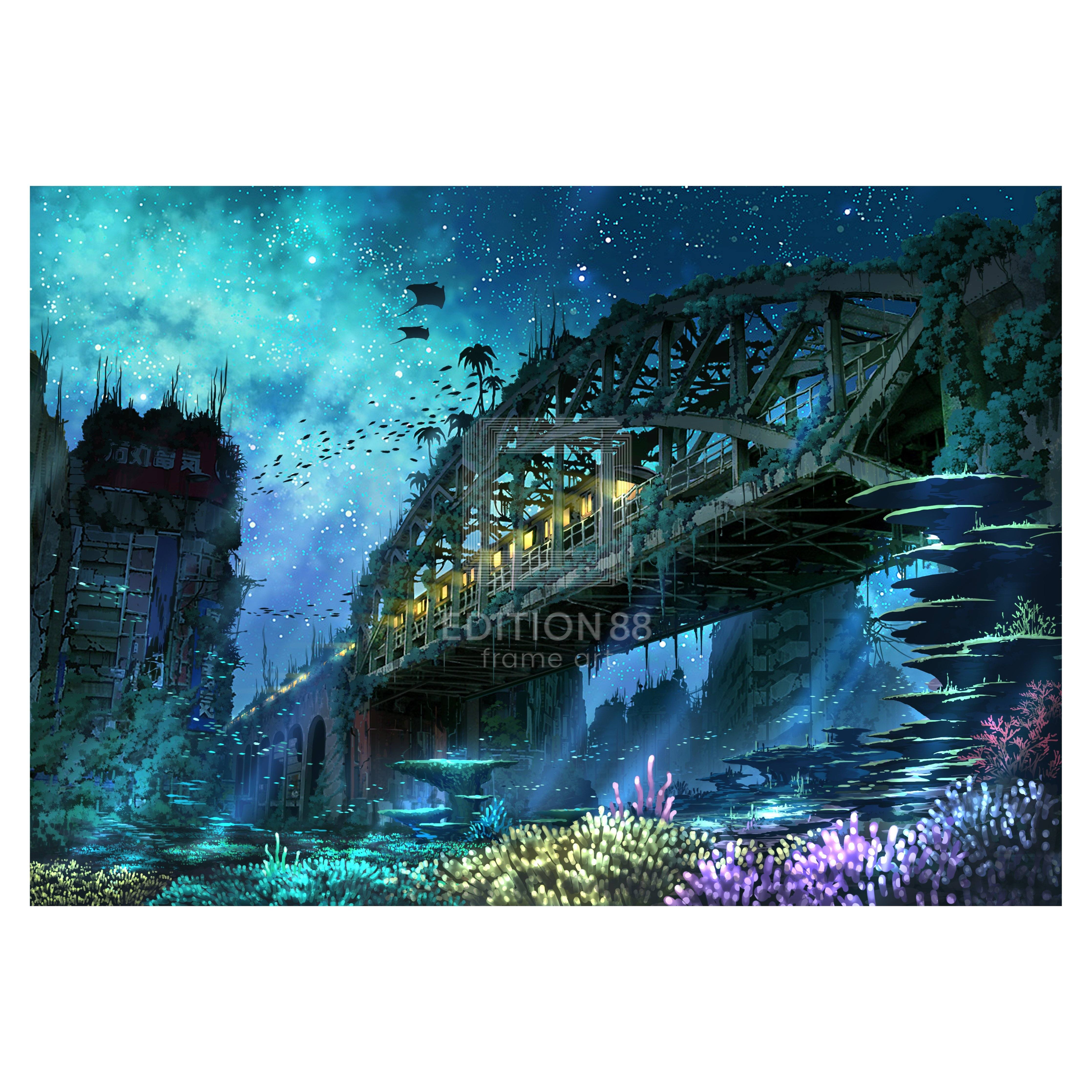 昌平橋幻想 / 東京幻想 版画 Edition88