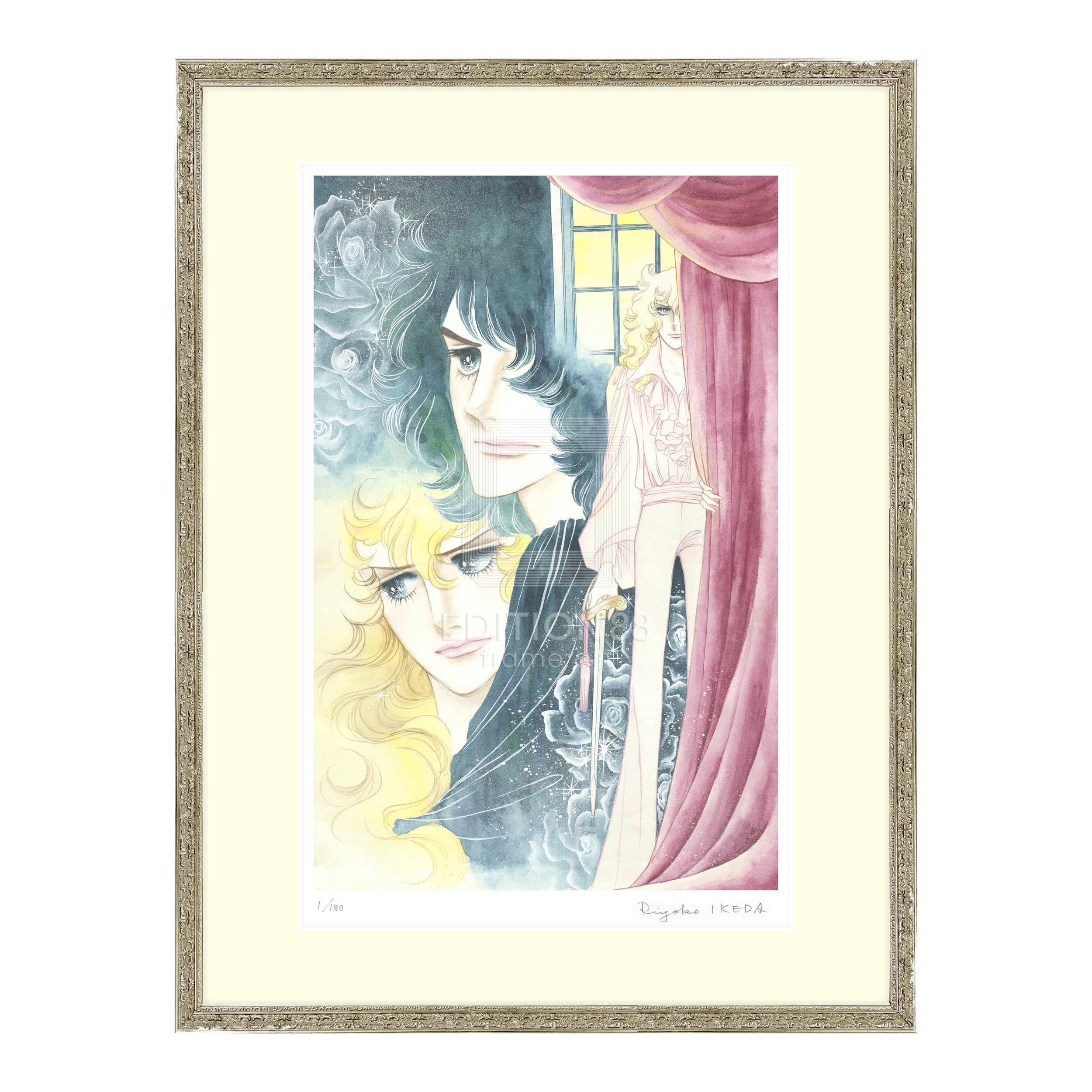 「ベルサイユのばら」版画1 / 池田理代子(直筆サイン入り / 限定180枚) 版画 Edition88