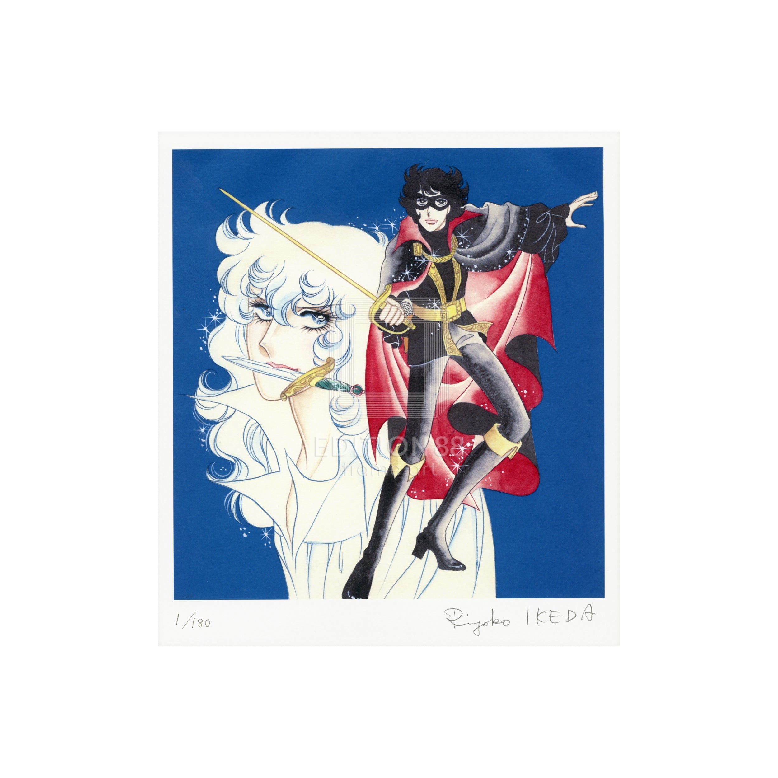 「ベルサイユのばら」版画10 / 池田理代子(直筆サイン入り / 限定180枚) 版画 Edition88