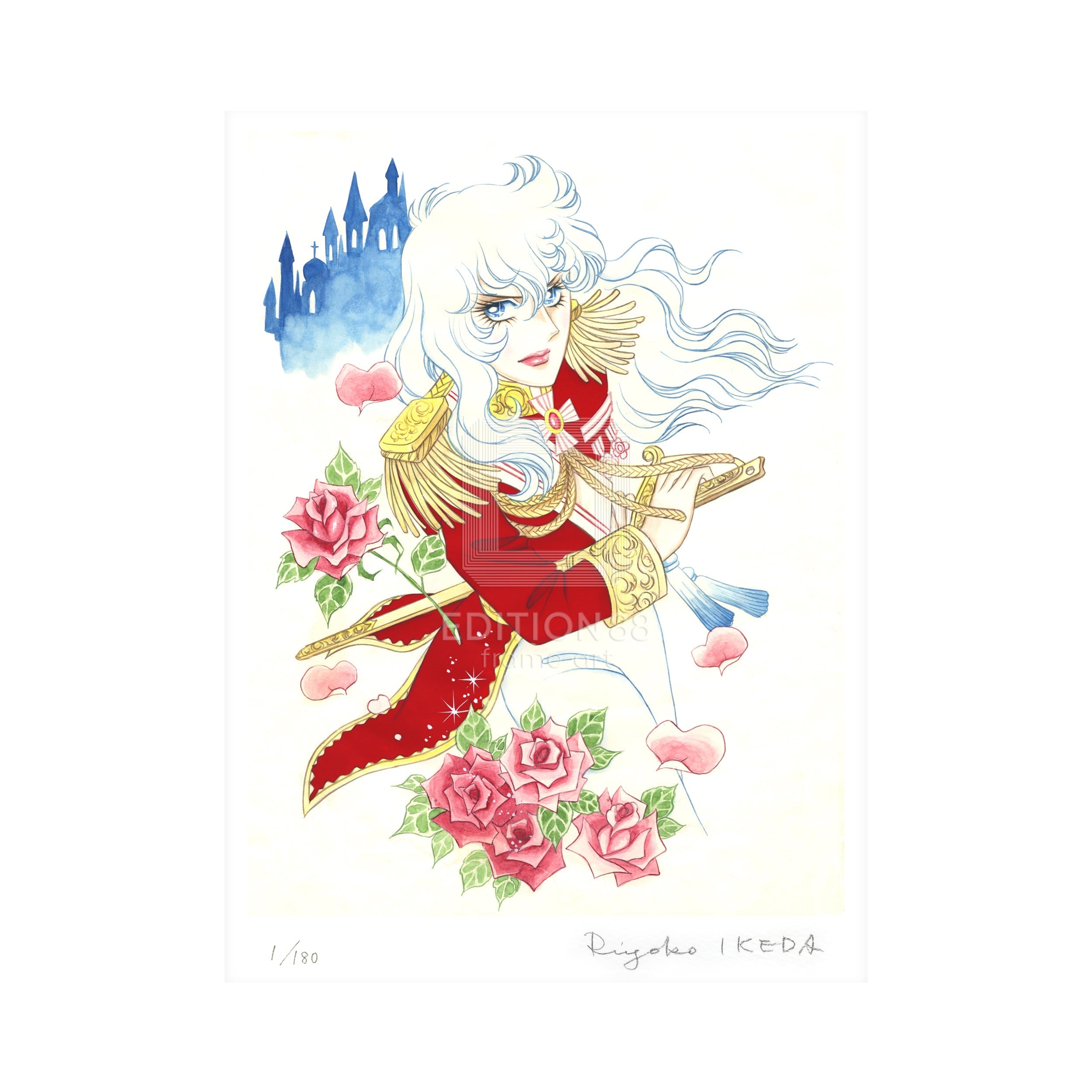 「ベルサイユのばら」版画12 / 池田理代子(直筆サイン入り / 限定180枚) 版画 Edition88