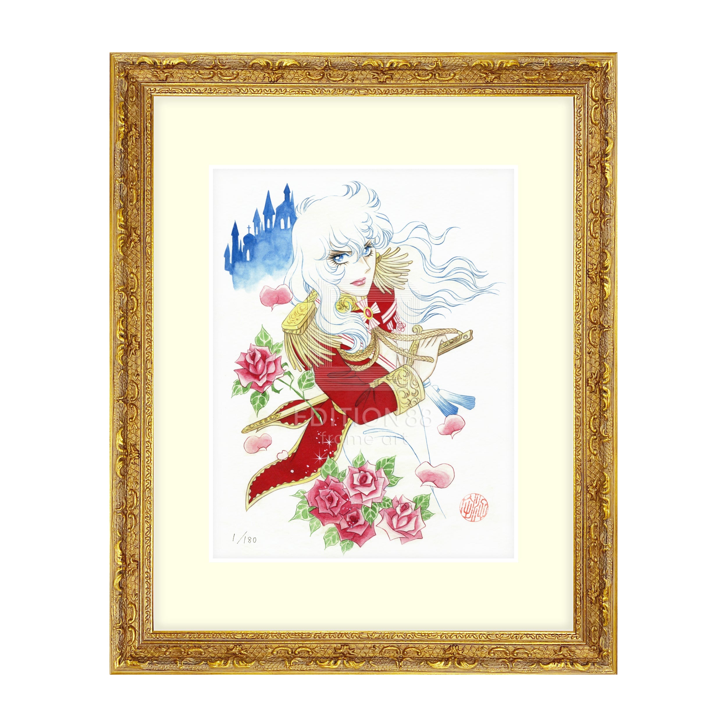 「ベルサイユのばら」版画12 / 池田理代子(落款入り / 限定180枚) 版画 Edition88