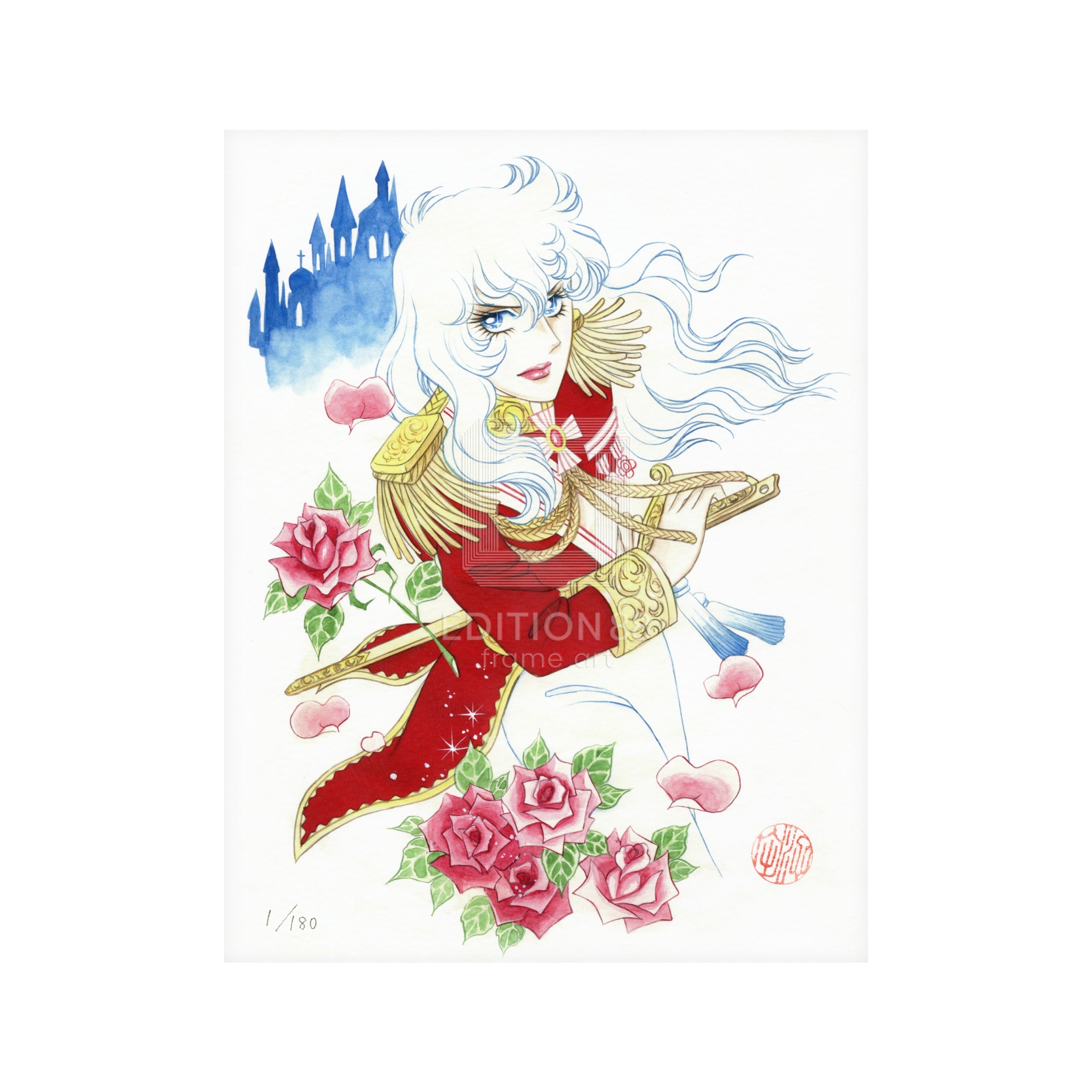 「ベルサイユのばら」版画12 / 池田理代子(落款入り / 限定180枚) 版画 Edition88