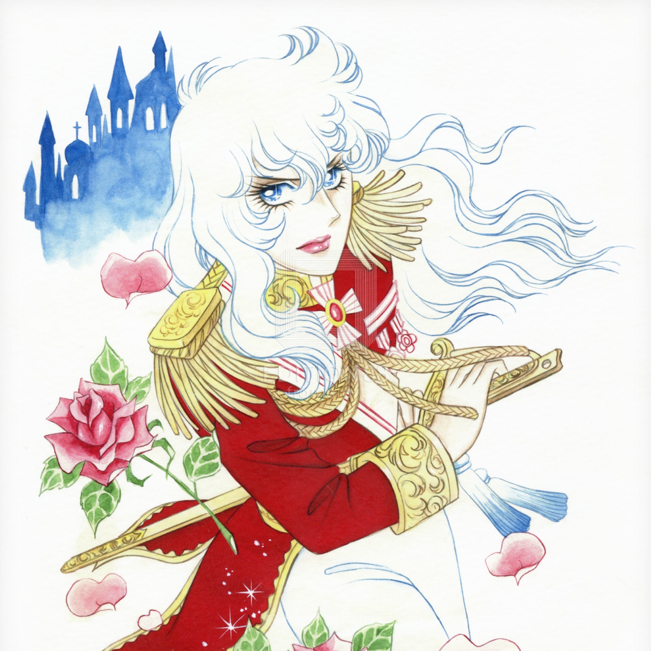 「ベルサイユのばら」版画12 / 池田理代子(落款入り / 限定180枚) 版画 Edition88