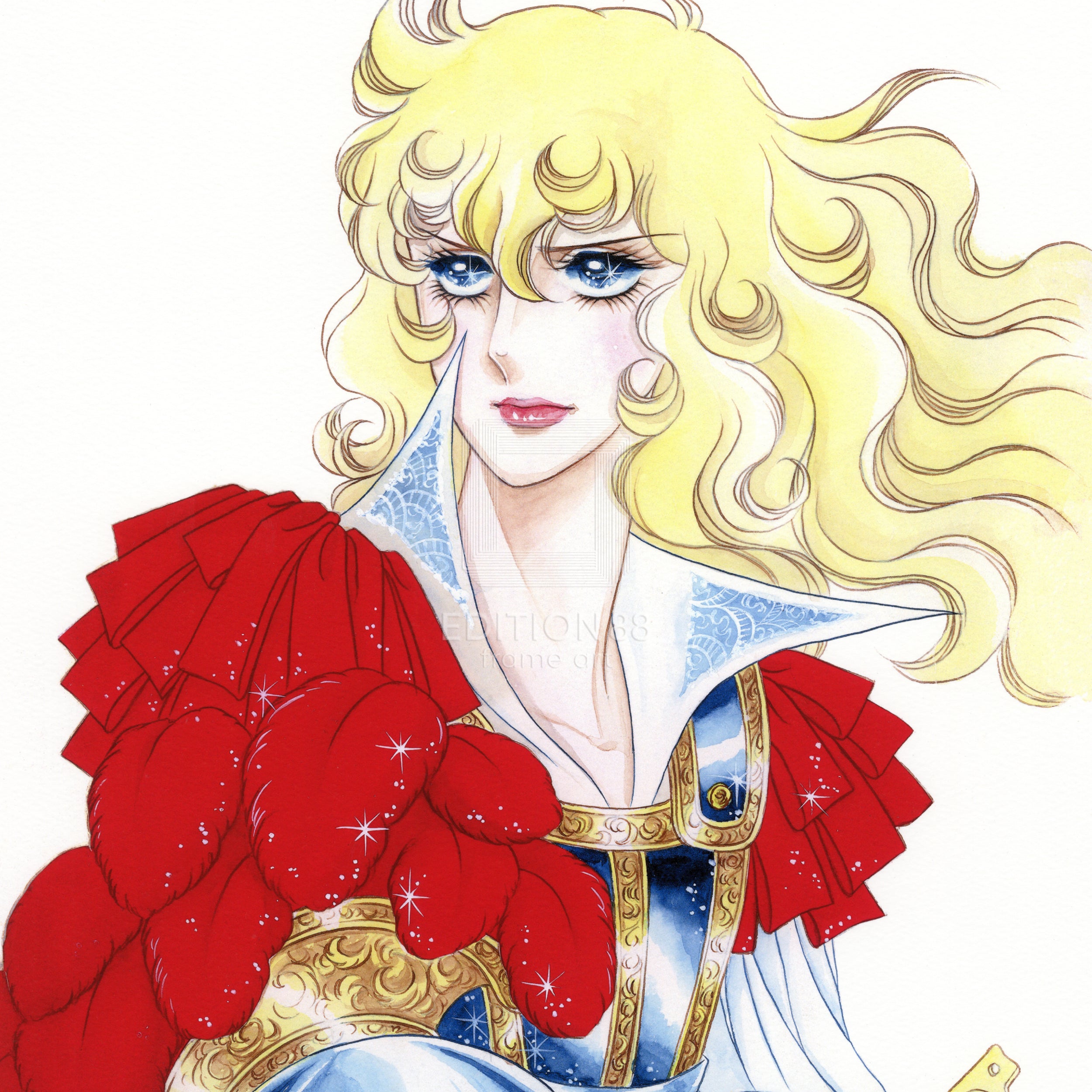 「ベルサイユのばら」版画14 / 池田理代子(直筆サイン入り / 限定180枚) 版画 Edition88