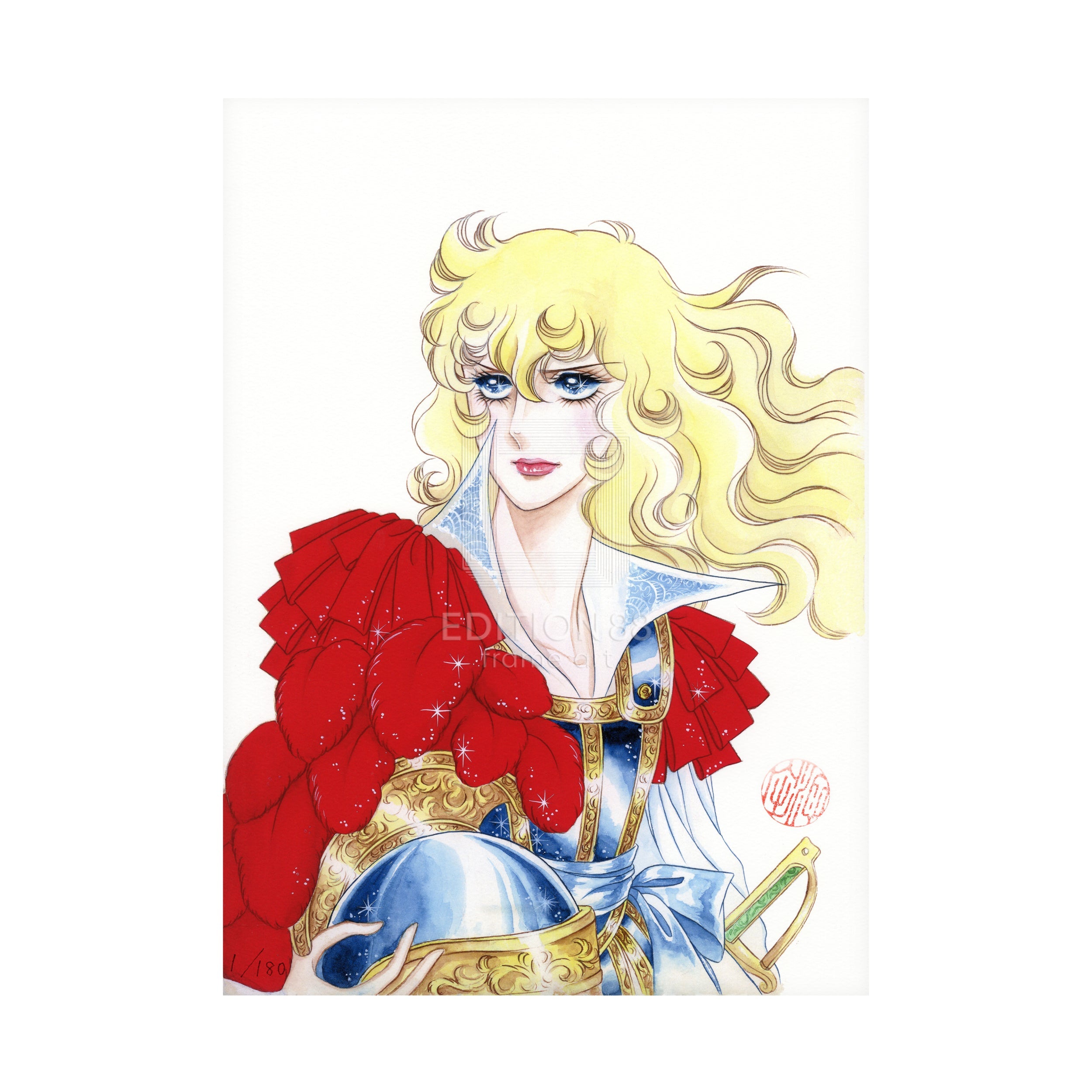 「ベルサイユのばら」版画14 / 池田理代子(落款入り / 限定180枚) 版画 Edition88