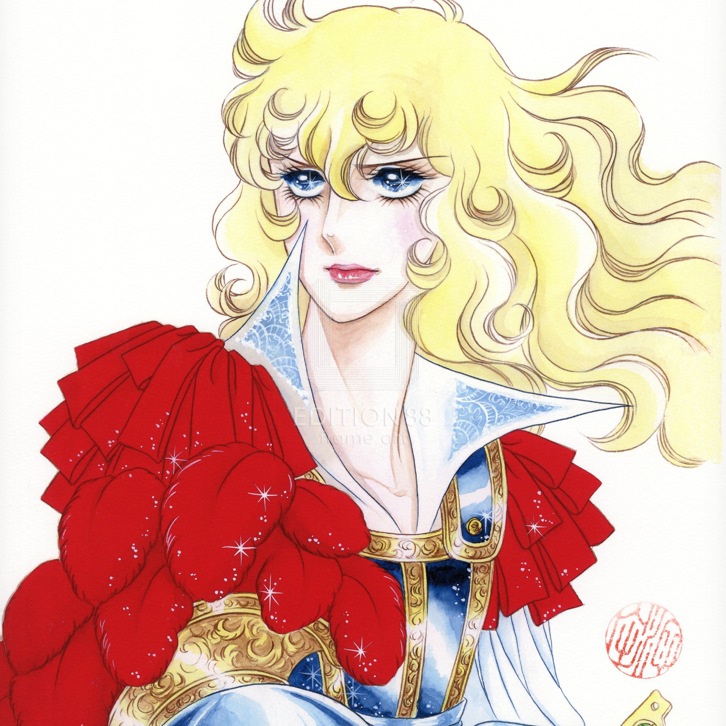 「ベルサイユのばら」版画14 / 池田理代子(落款入り / 限定180枚) 版画 Edition88