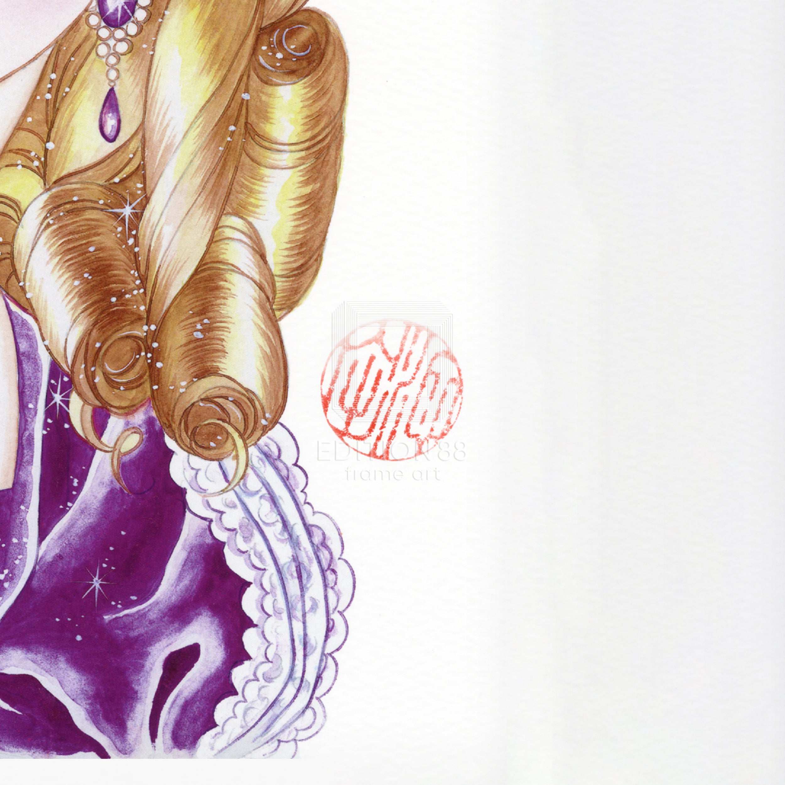 「ベルサイユのばら」版画15 / 池田理代子(落款入り / 限定180枚) 版画 Edition88