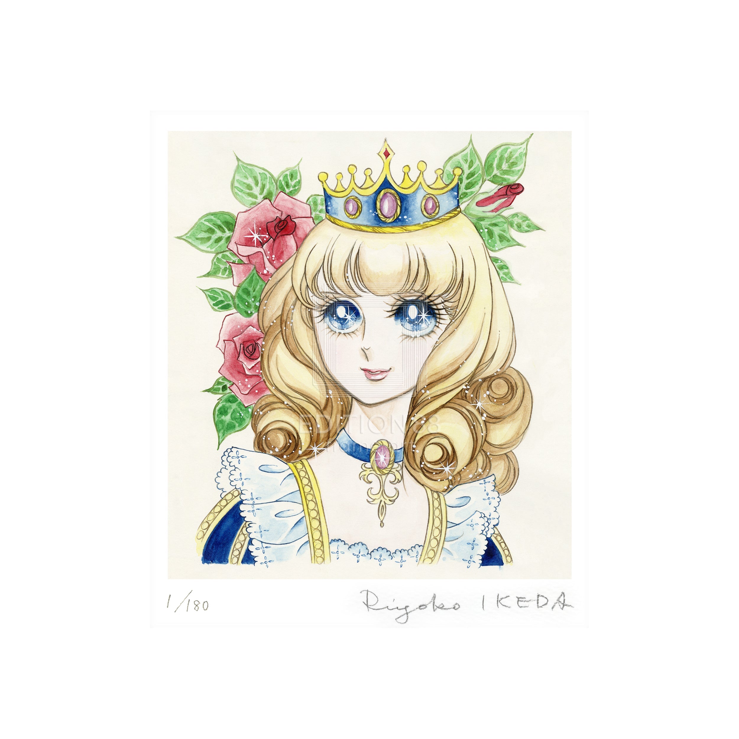 「ベルサイユのばら」版画17 / 池田理代子(直筆サイン入り / 限定180枚) 版画 Edition88