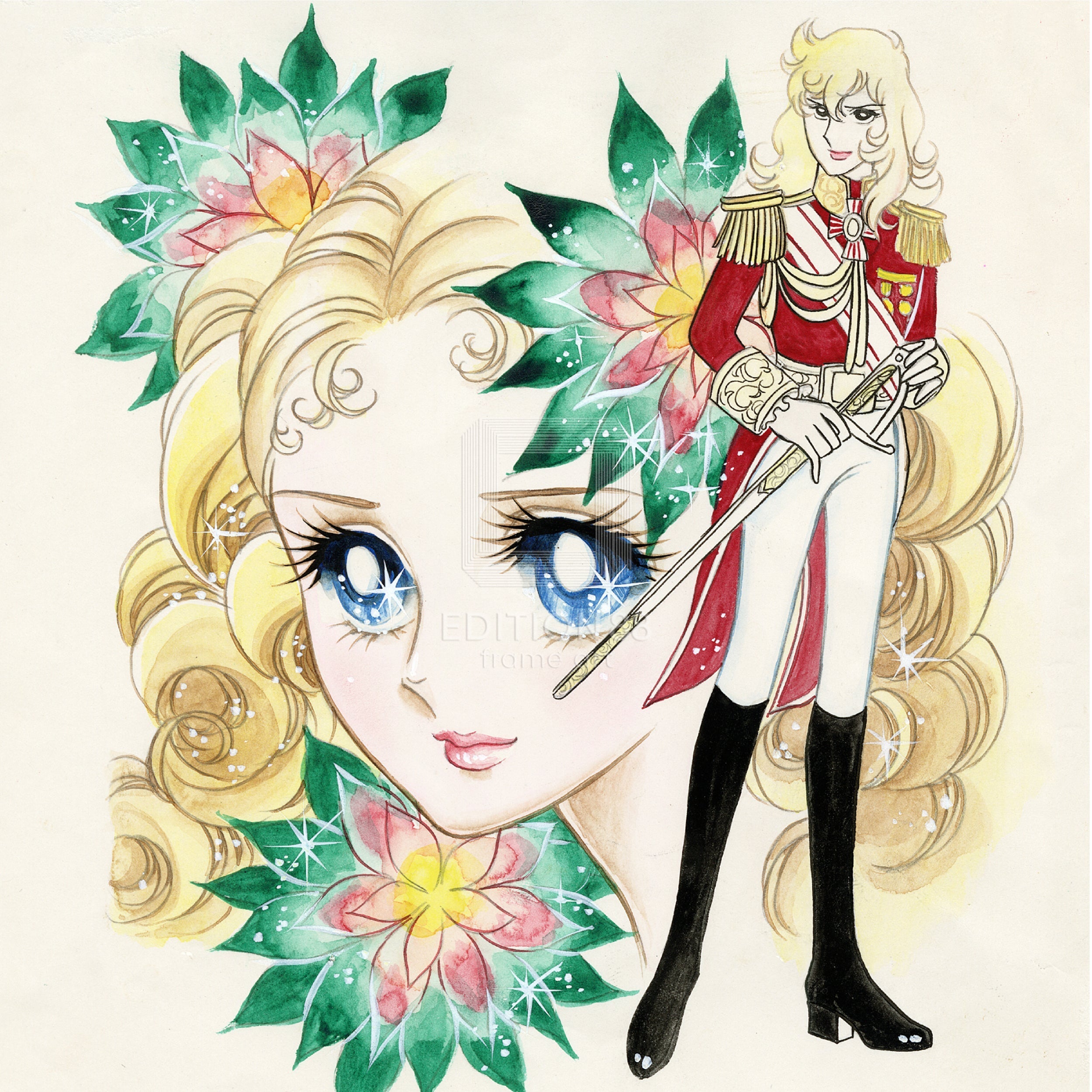 「ベルサイユのばら」版画18 / 池田理代子(直筆サイン入り / 限定180枚) 版画 Edition88