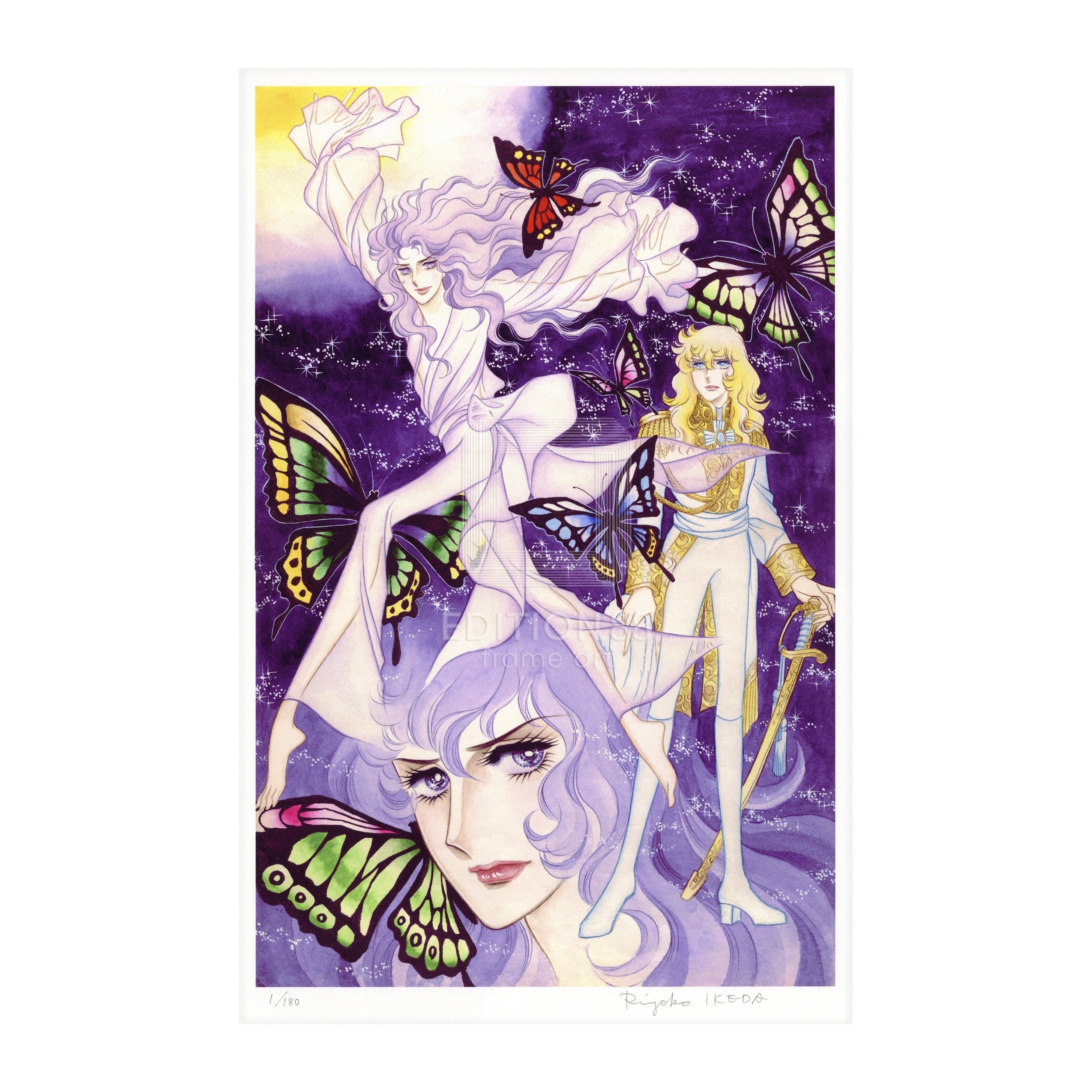 「ベルサイユのばら」版画2 / 池田理代子(直筆サイン入り / 限定180枚) 版画 Edition88